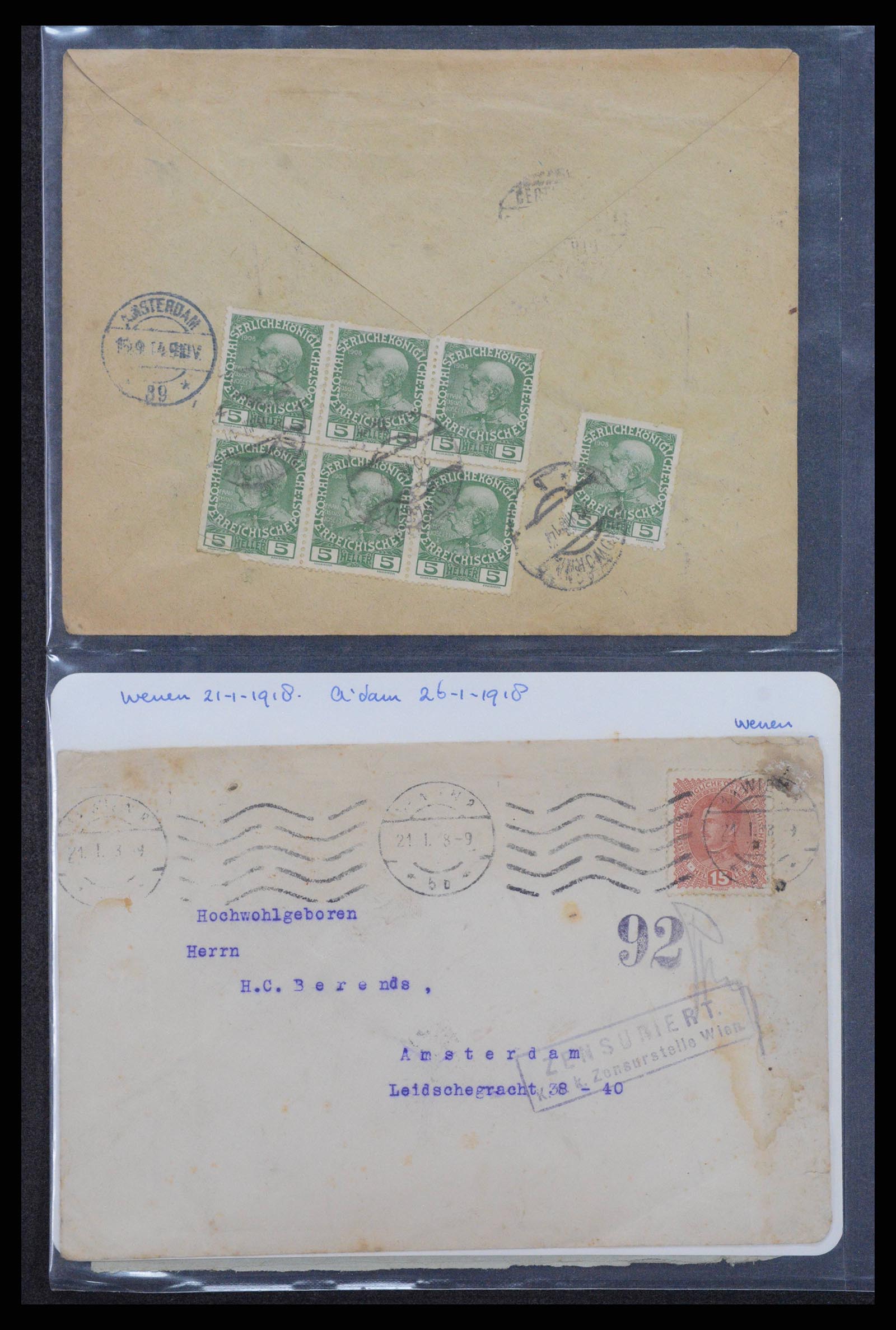 38760 0094 - Stamp collection 38760 Covercollection 1st worldwar 1914-1918.