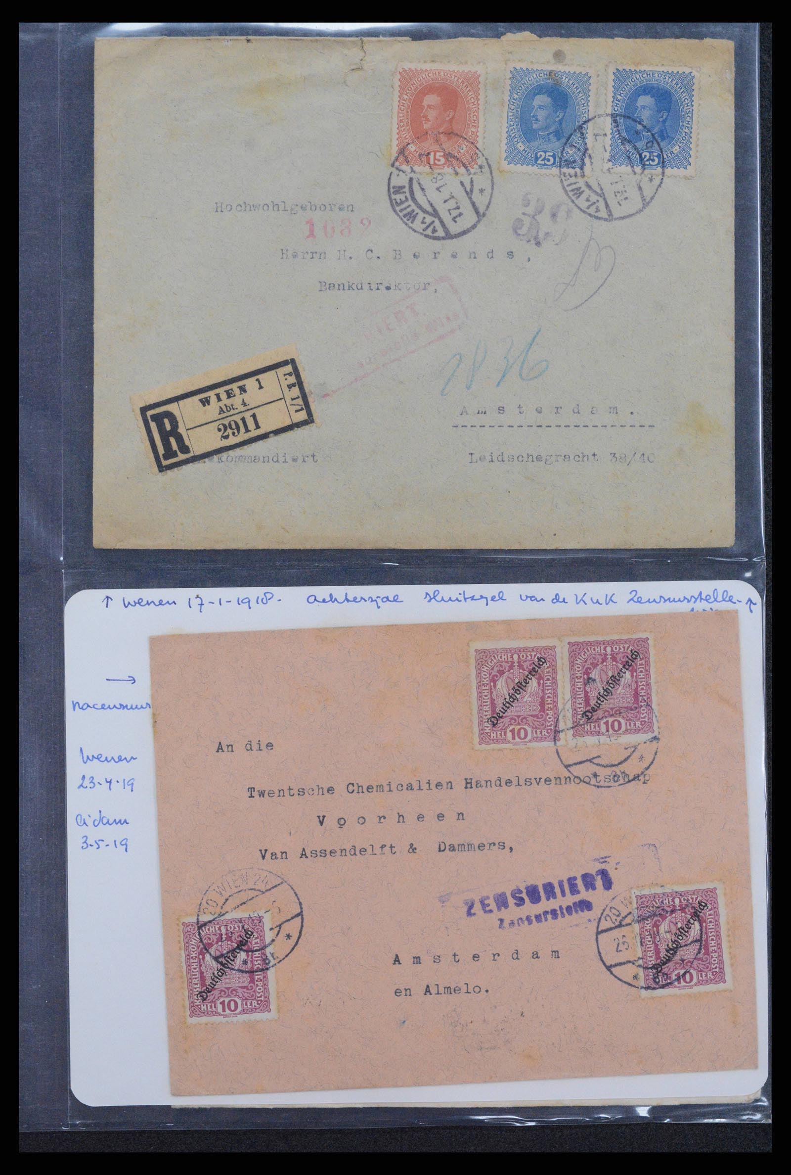 38760 0095 - Stamp collection 38760 Covercollection 1st worldwar 1914-1918.