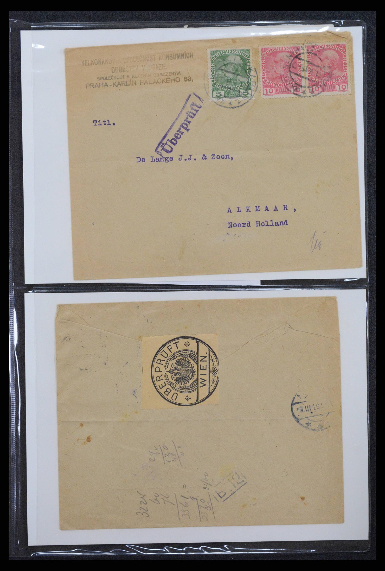 38760 0099 - Stamp collection 38760 Covercollection 1st worldwar 1914-1918.