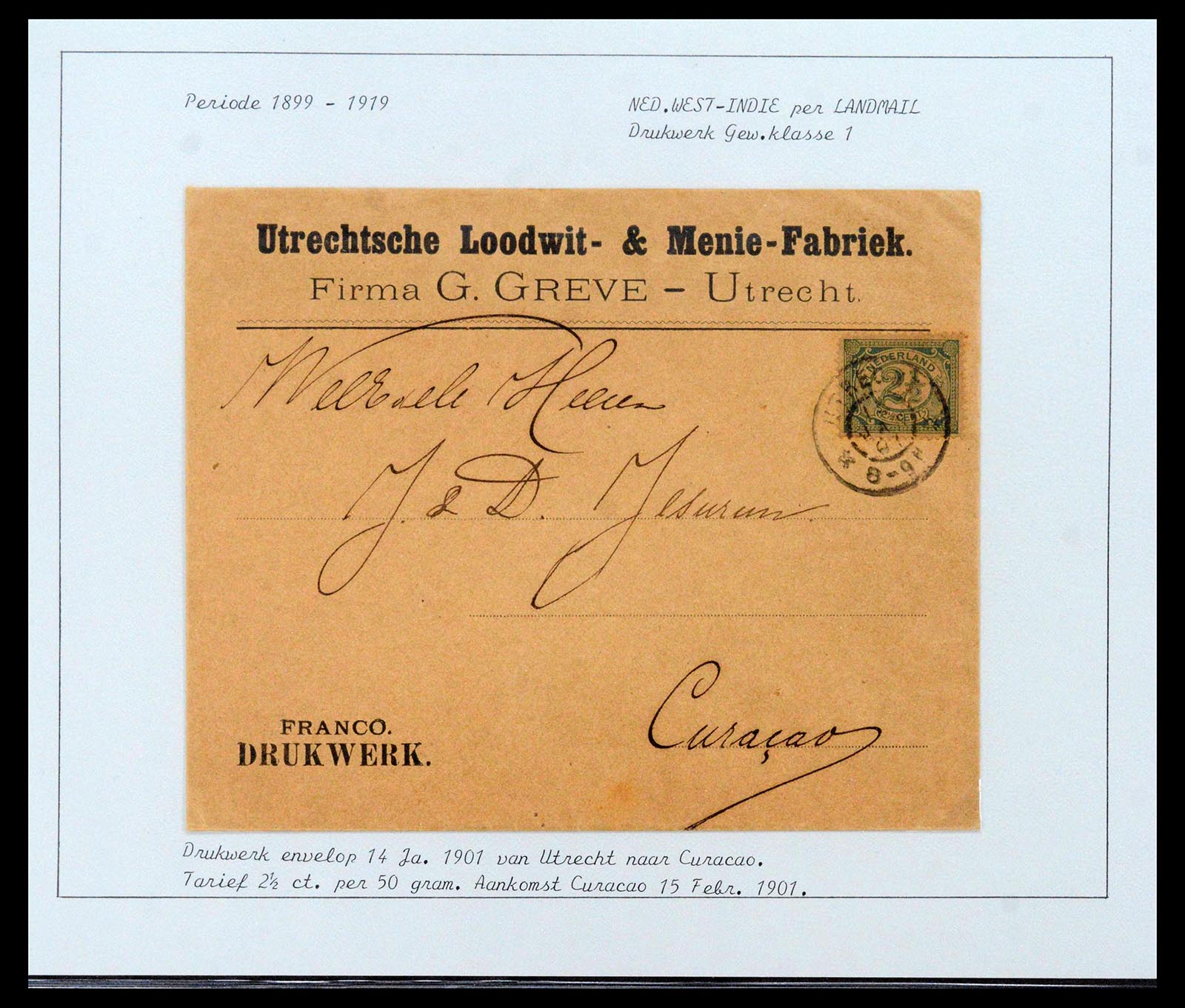 38779 0061 - Postzegelverzameling 38779 Nederland brieven 1872-1945.