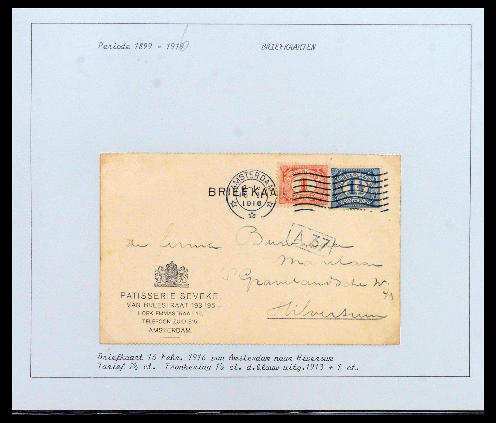 38779 0068 - Postzegelverzameling 38779 Nederland brieven 1872-1945.