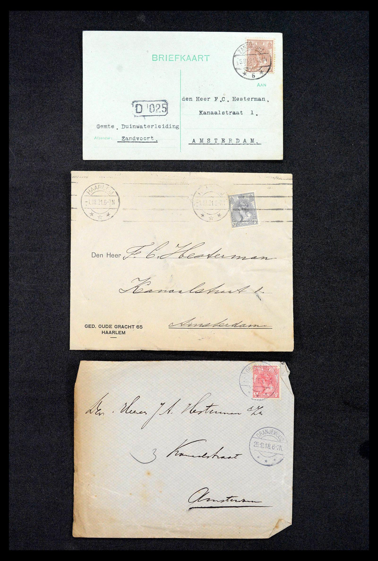 38779 0070 - Postzegelverzameling 38779 Nederland brieven 1872-1945.