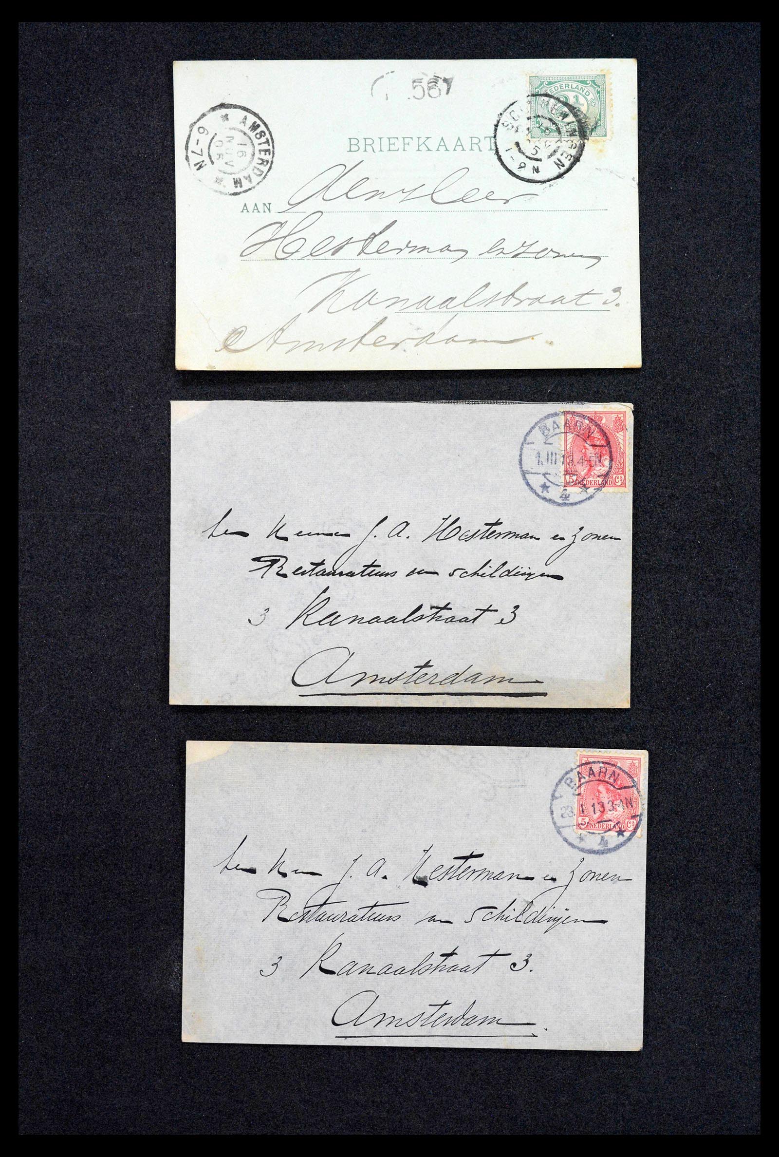 38779 0073 - Postzegelverzameling 38779 Nederland brieven 1872-1945.