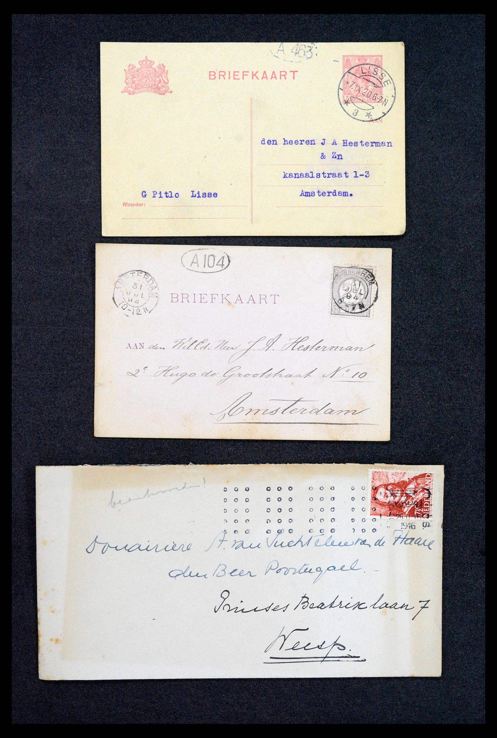 38779 0079 - Postzegelverzameling 38779 Nederland brieven 1872-1945.