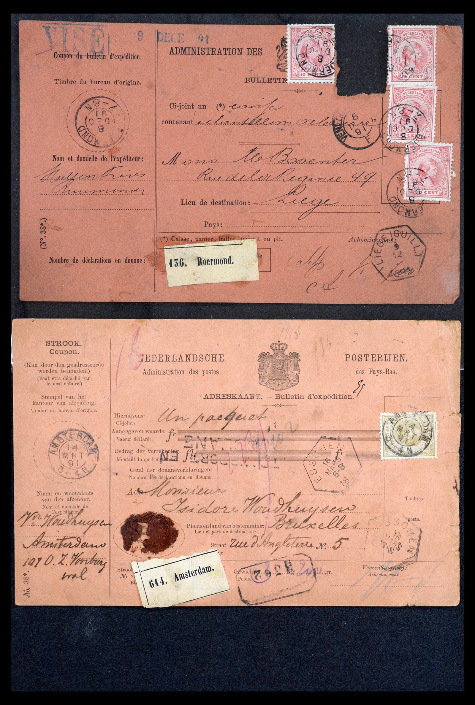 38779 0082 - Postzegelverzameling 38779 Nederland brieven 1872-1945.