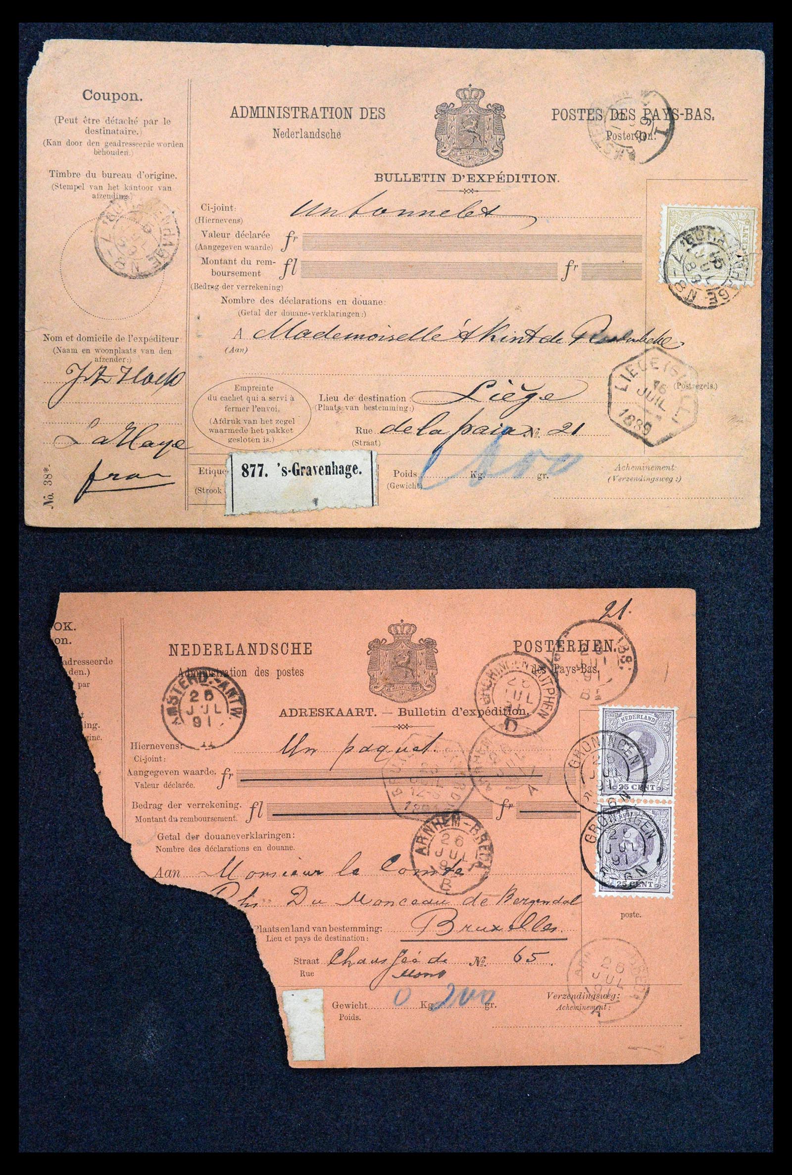 38779 0083 - Postzegelverzameling 38779 Nederland brieven 1872-1945.