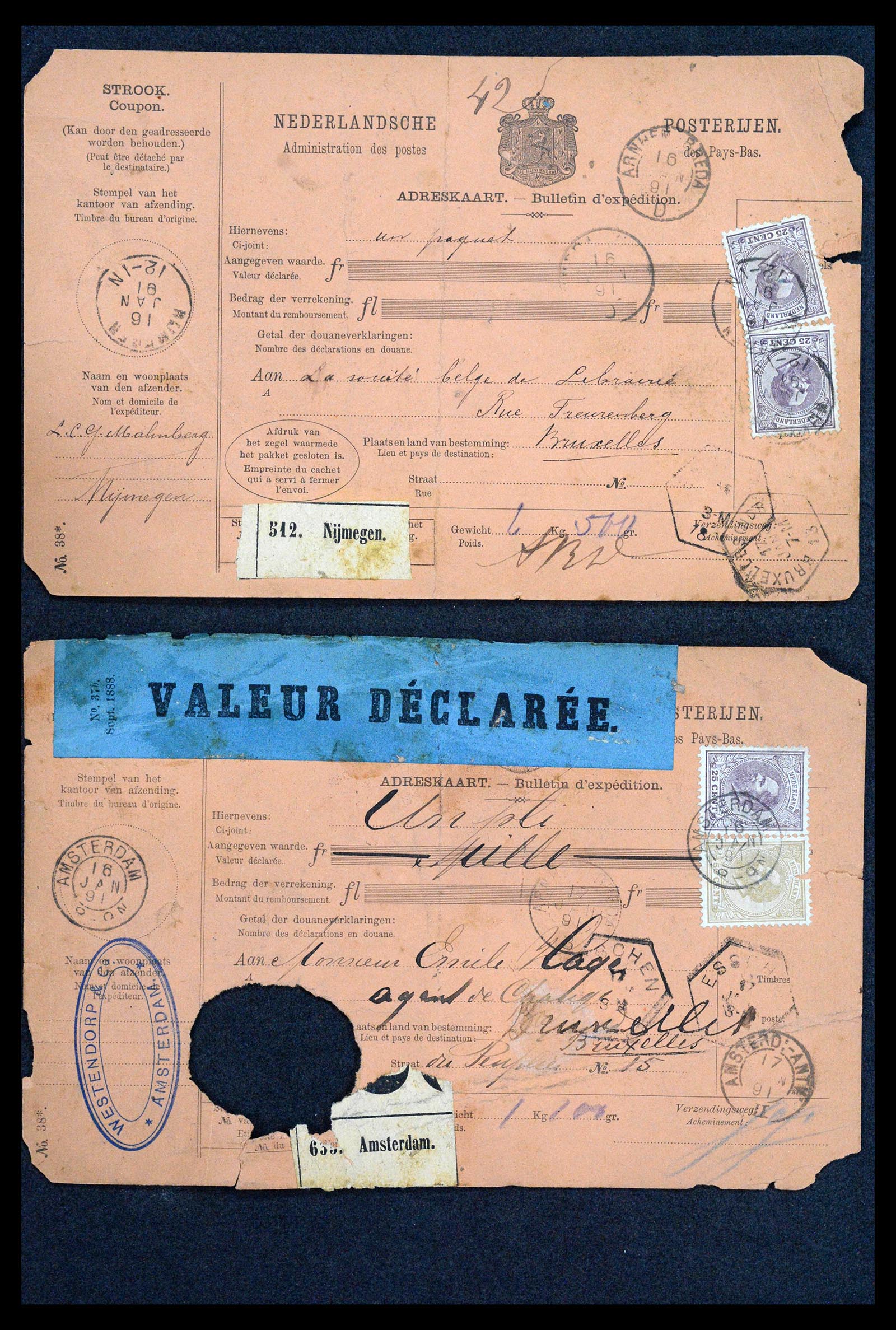 38779 0084 - Postzegelverzameling 38779 Nederland brieven 1872-1945.