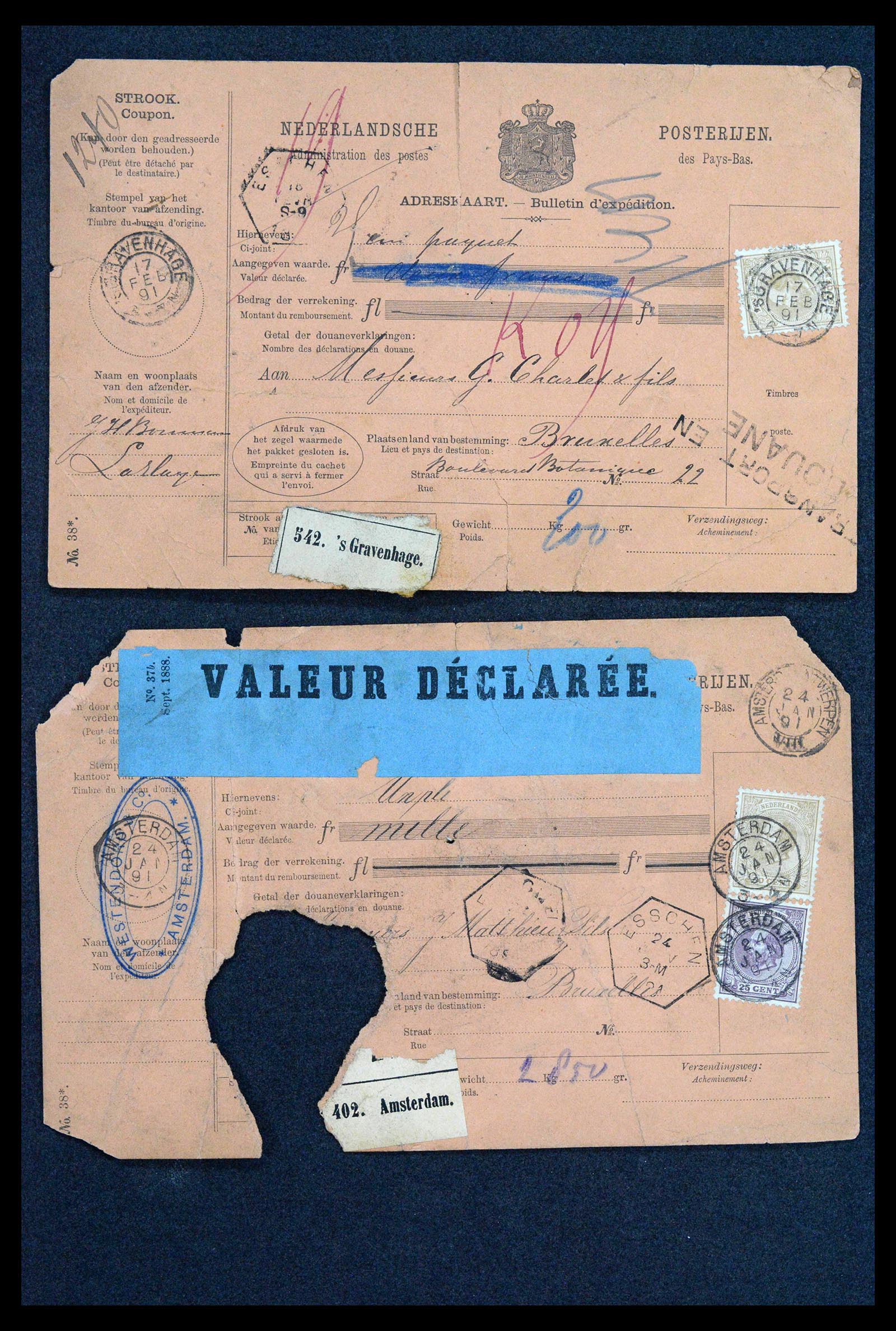 38779 0086 - Postzegelverzameling 38779 Nederland brieven 1872-1945.
