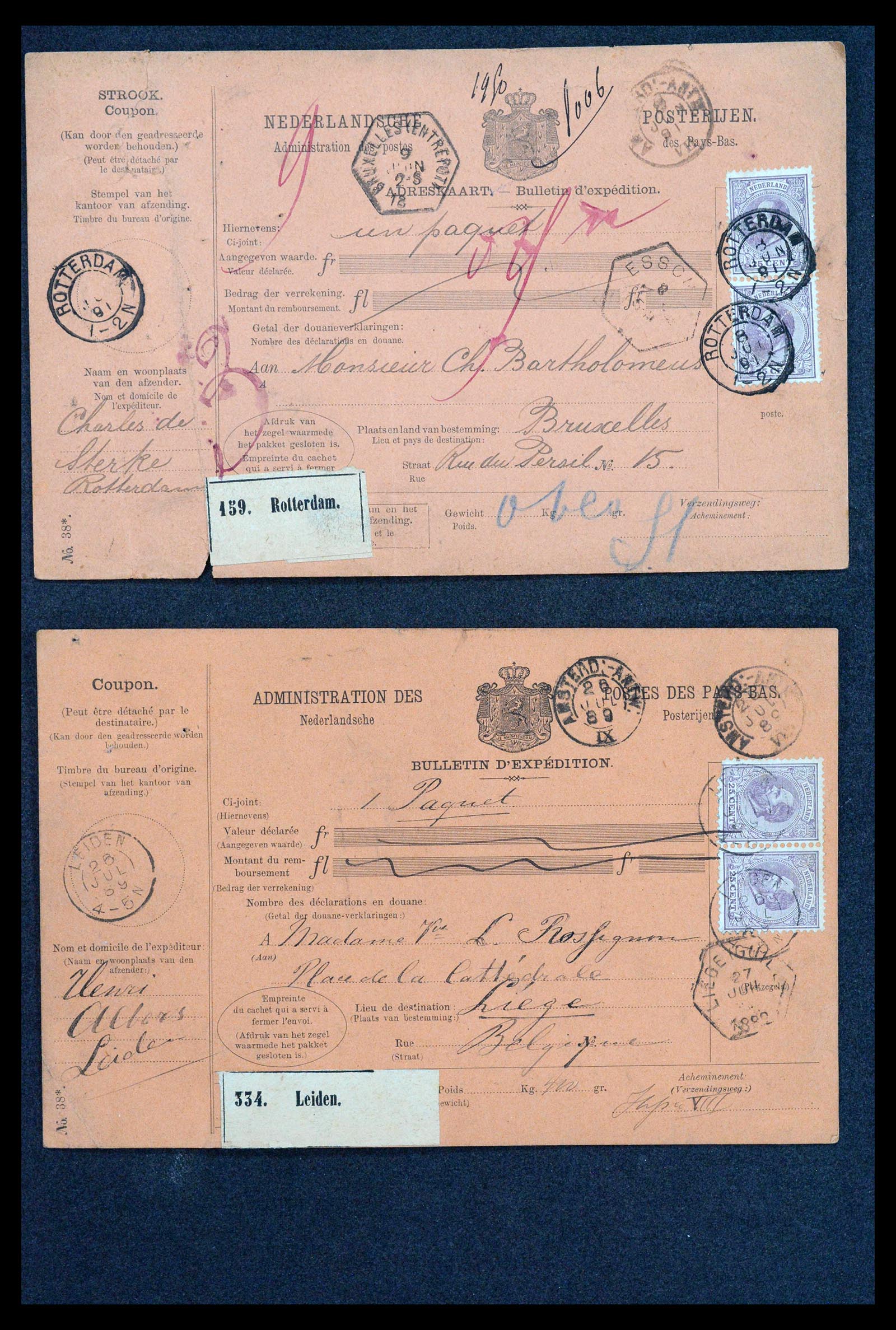 38779 0087 - Postzegelverzameling 38779 Nederland brieven 1872-1945.