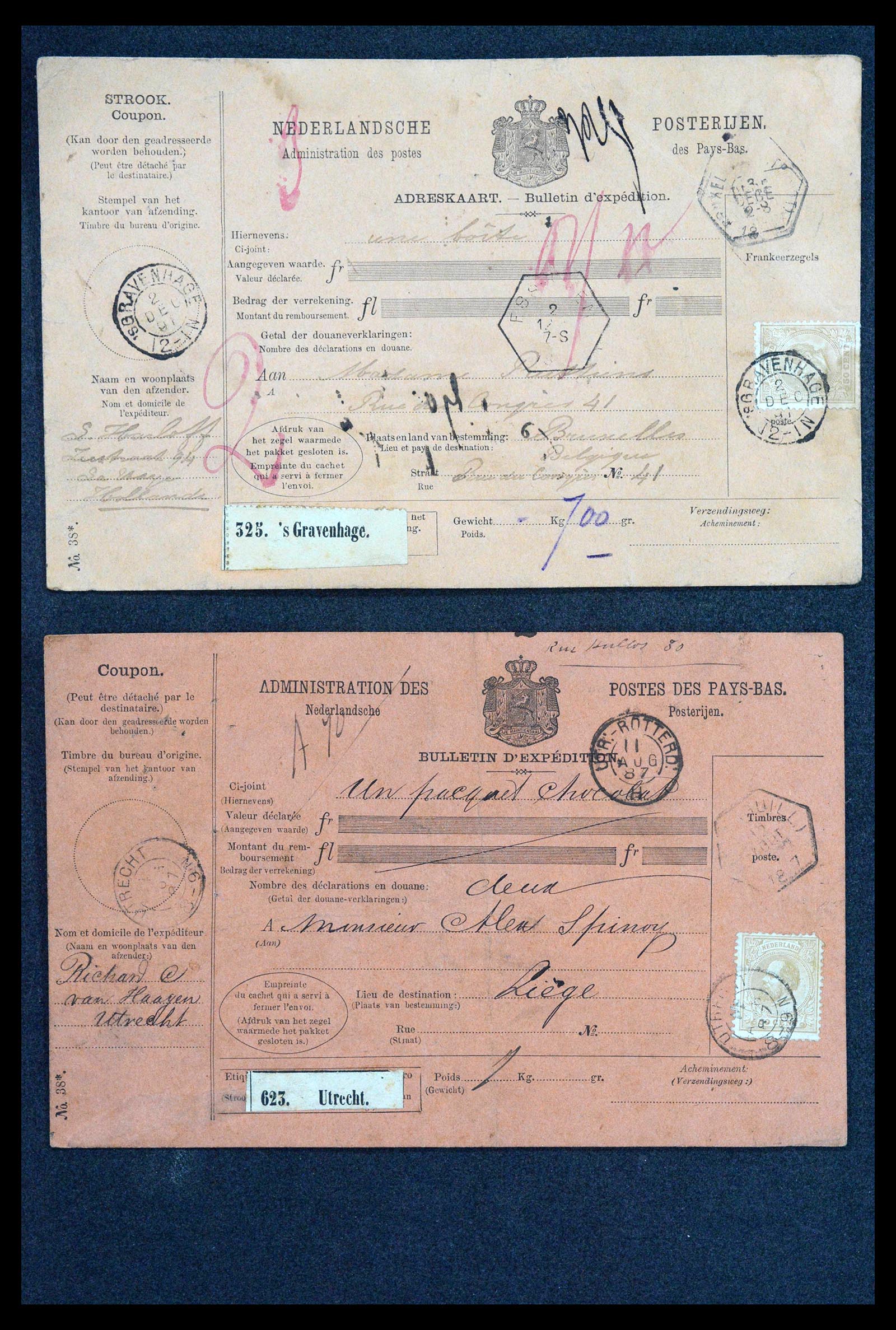 38779 0088 - Postzegelverzameling 38779 Nederland brieven 1872-1945.