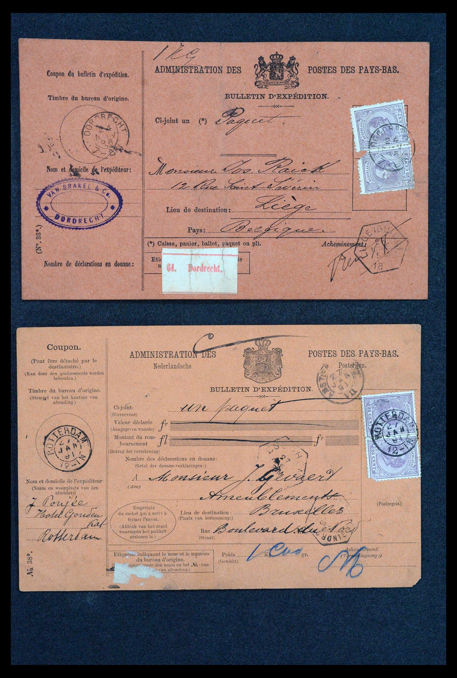 38779 0089 - Postzegelverzameling 38779 Nederland brieven 1872-1945.