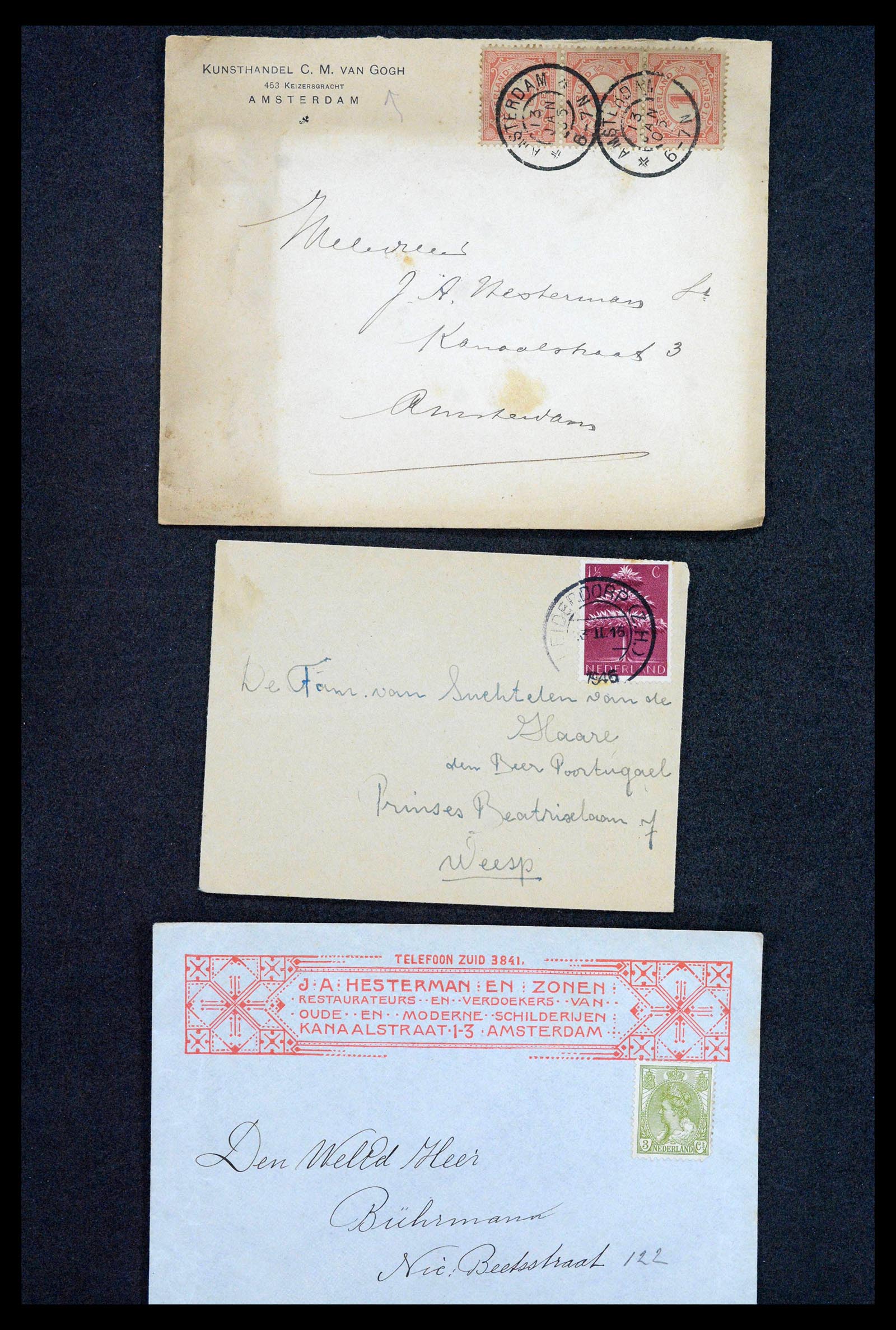 38779 0095 - Postzegelverzameling 38779 Nederland brieven 1872-1945.