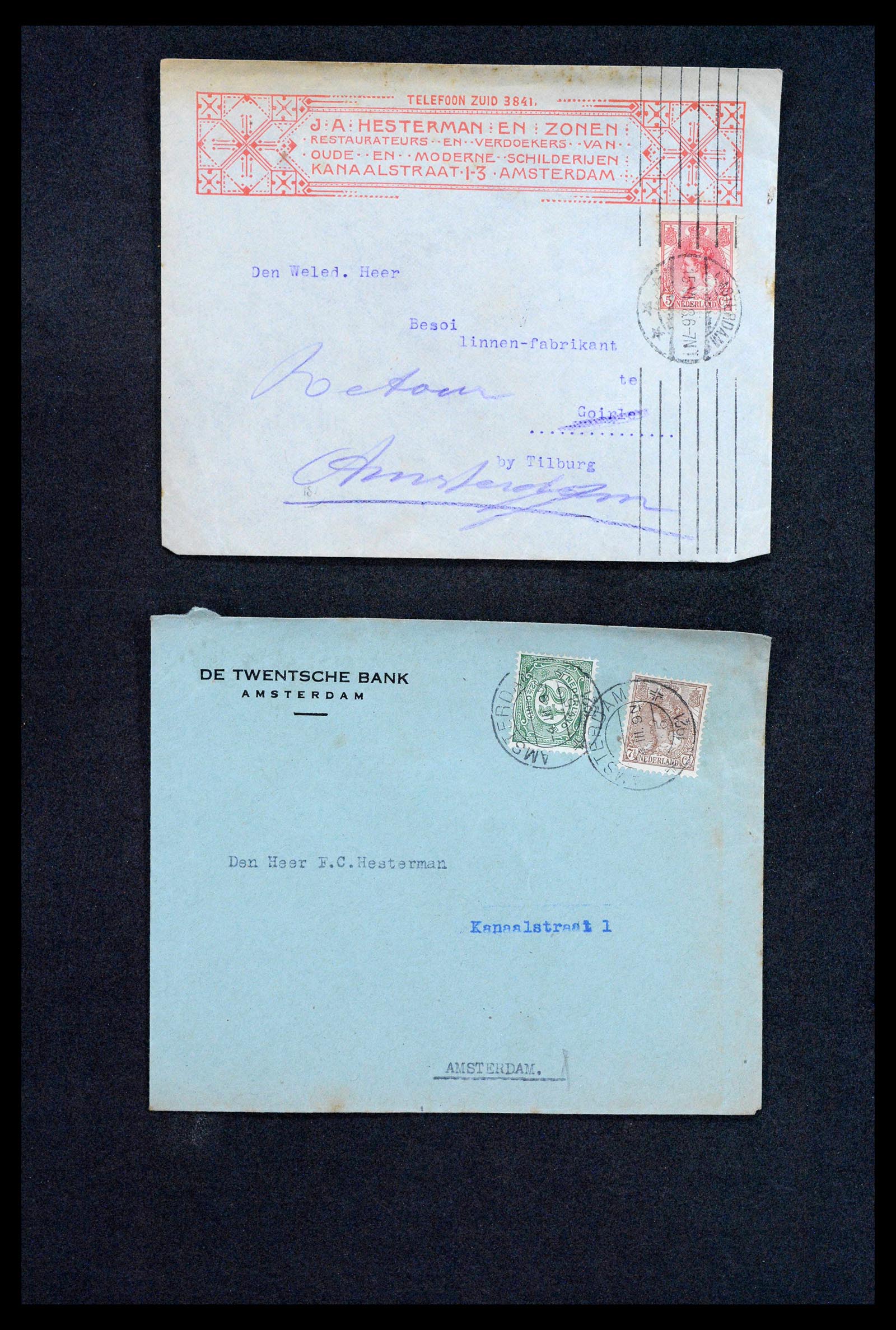38779 0096 - Postzegelverzameling 38779 Nederland brieven 1872-1945.