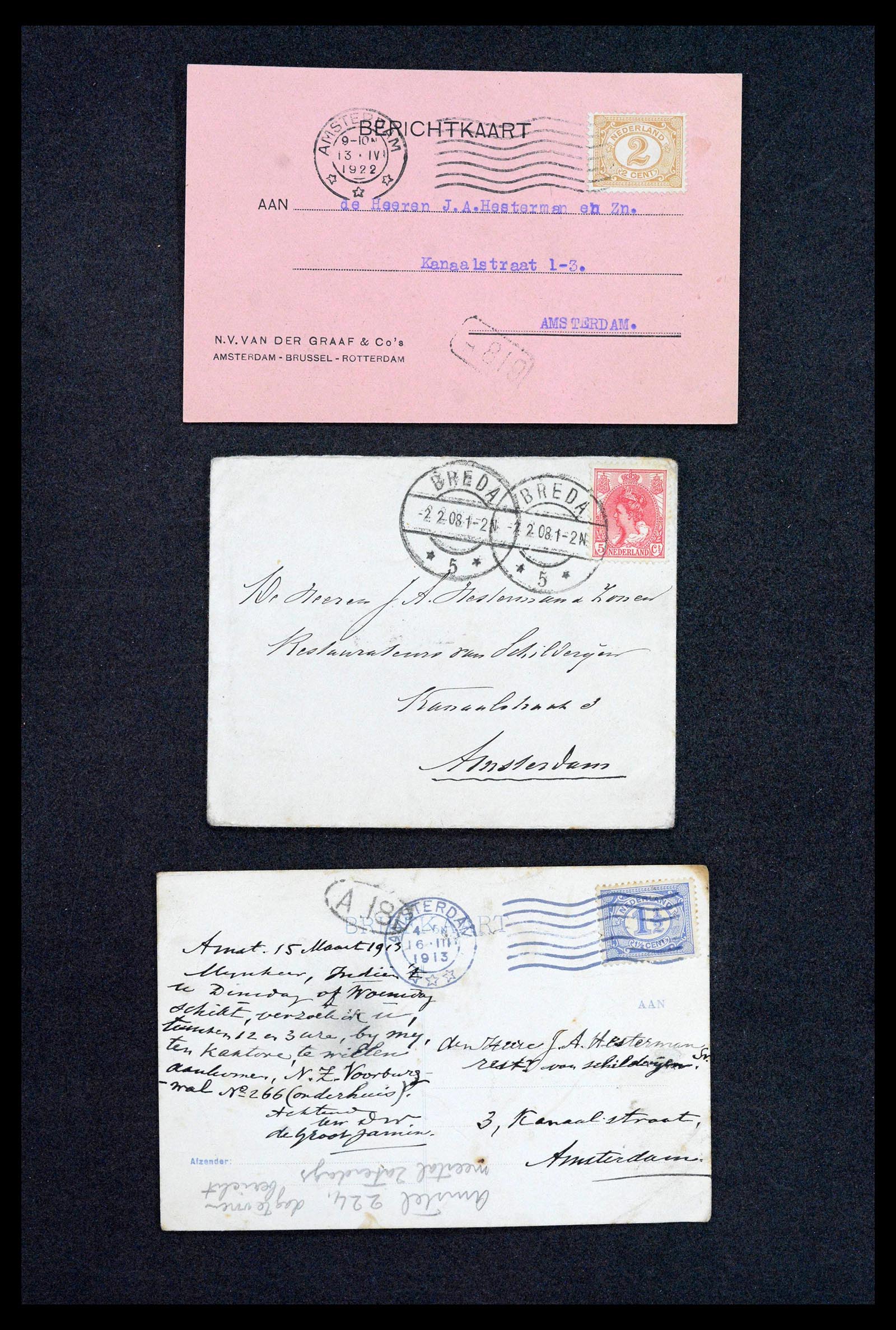 38779 0097 - Postzegelverzameling 38779 Nederland brieven 1872-1945.