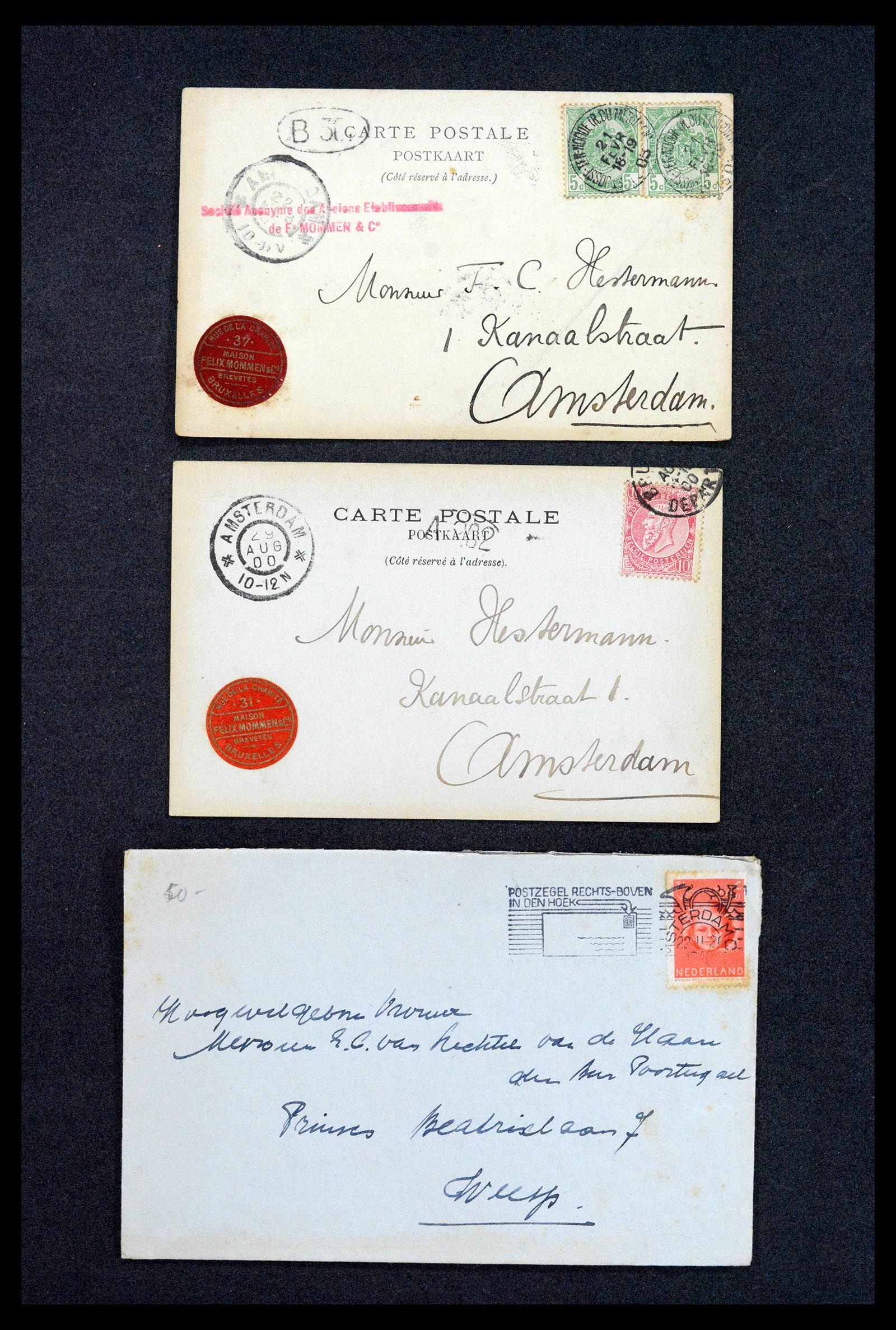 38779 0098 - Postzegelverzameling 38779 Nederland brieven 1872-1945.