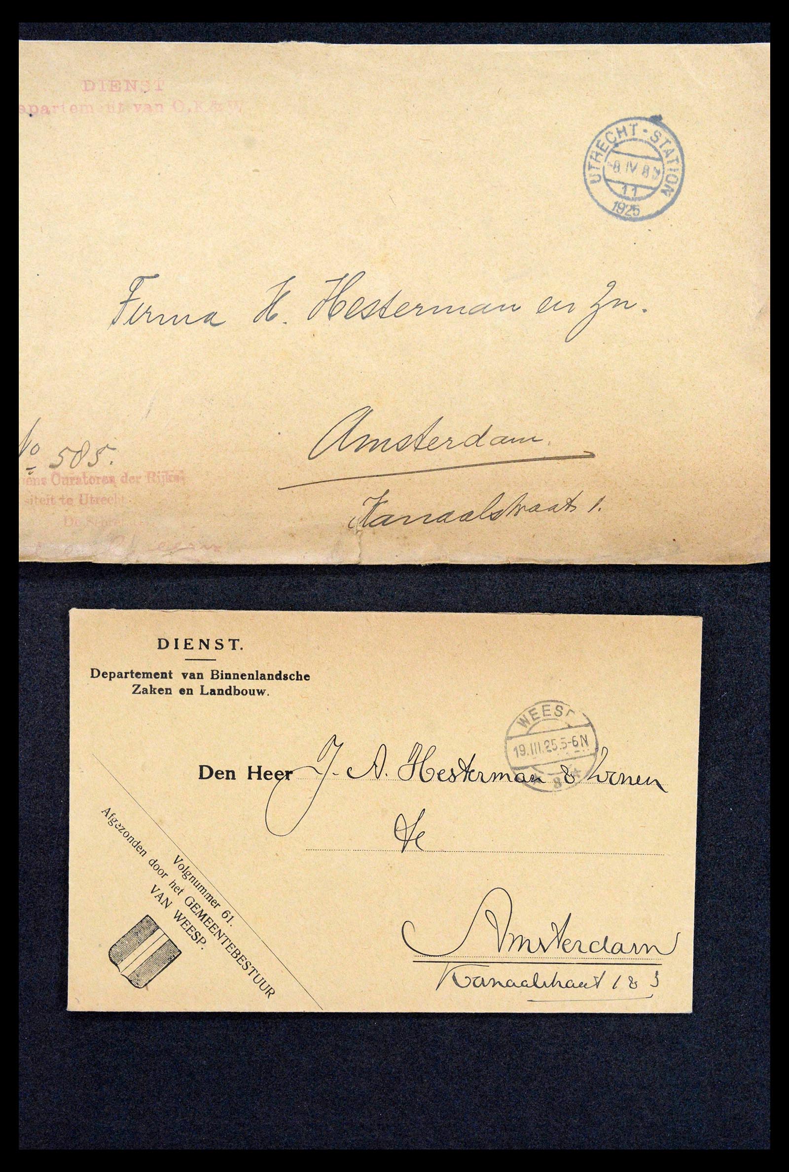 38779 0101 - Postzegelverzameling 38779 Nederland brieven 1872-1945.