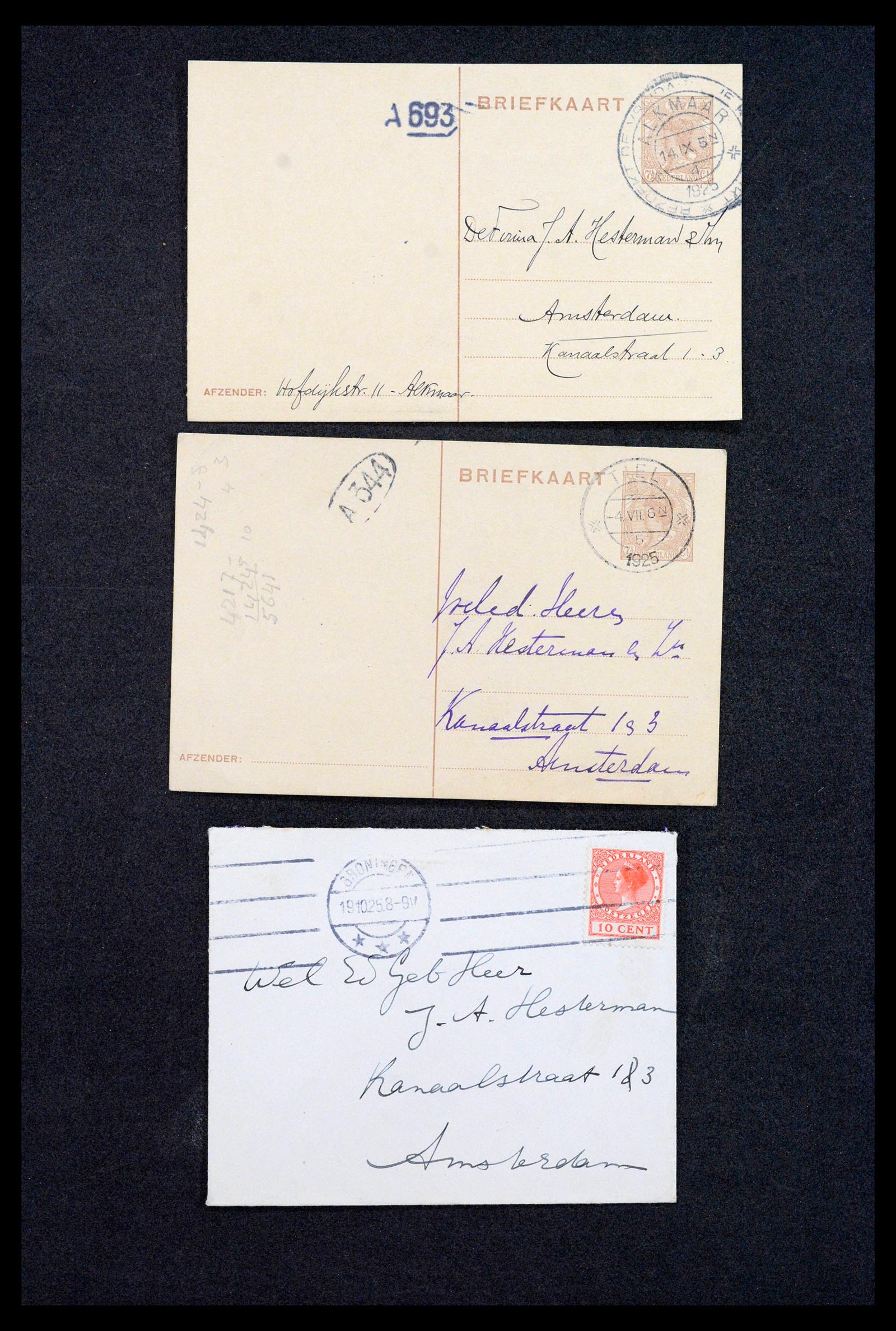 38779 0104 - Postzegelverzameling 38779 Nederland brieven 1872-1945.