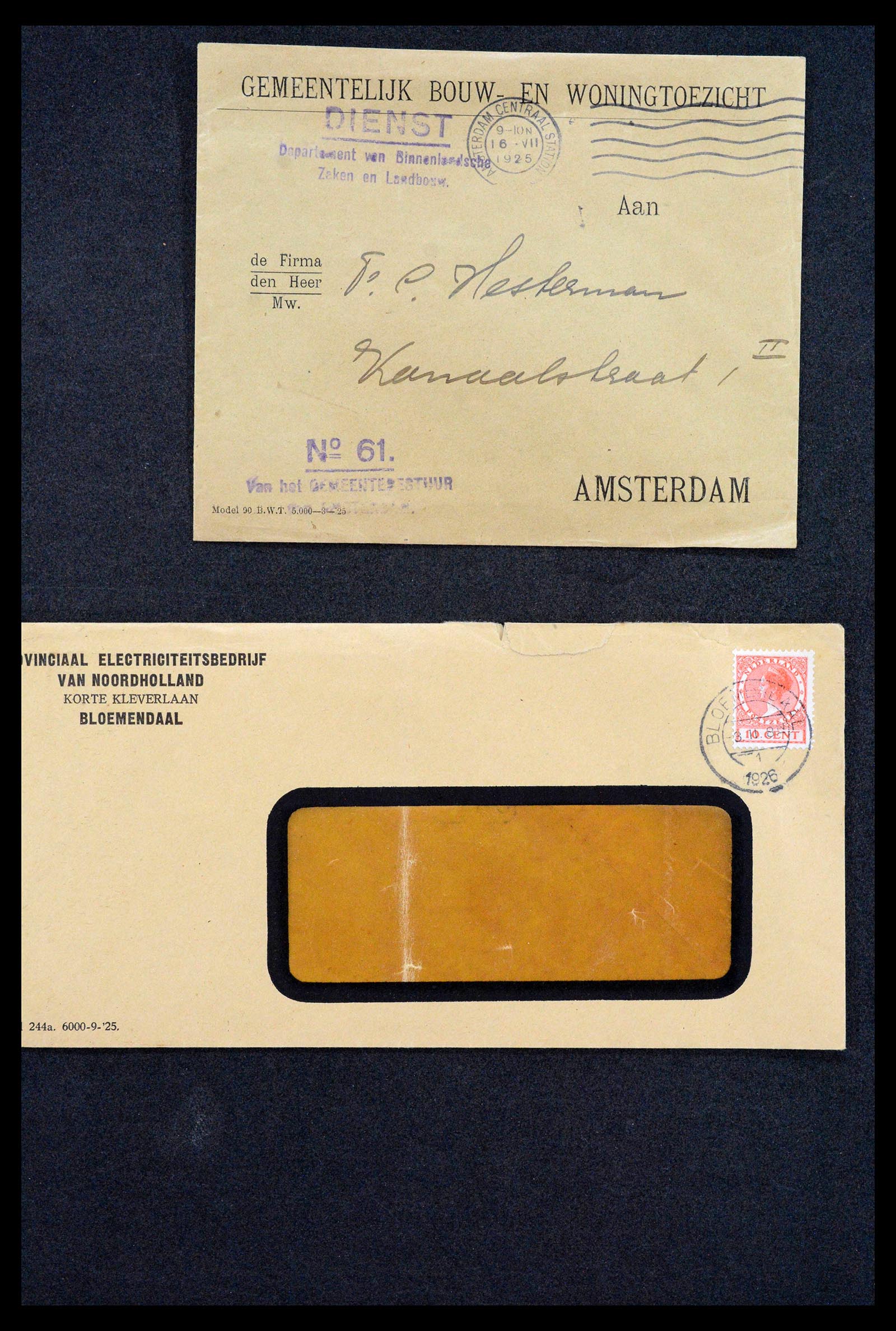 38779 0105 - Postzegelverzameling 38779 Nederland brieven 1872-1945.