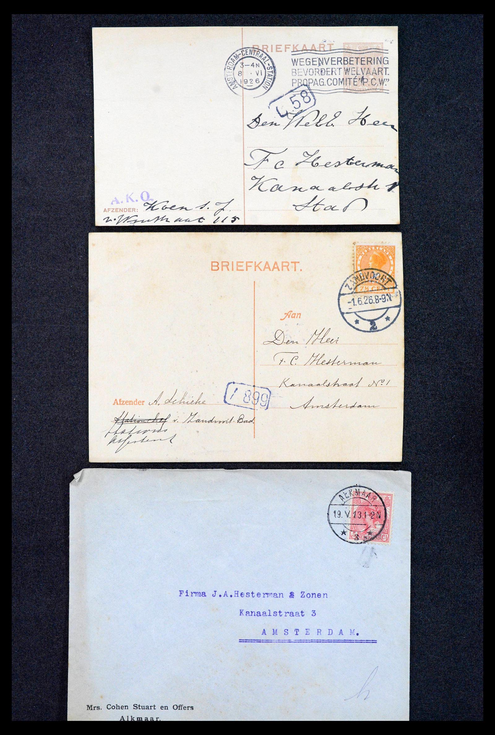 38779 0106 - Postzegelverzameling 38779 Nederland brieven 1872-1945.