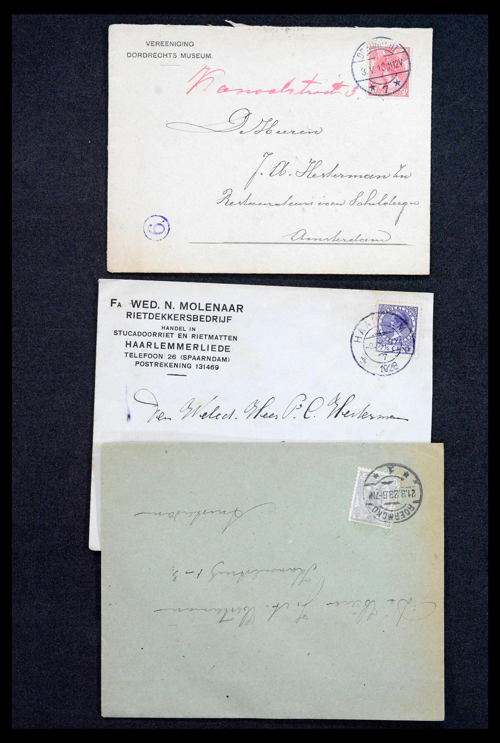 38779 0107 - Postzegelverzameling 38779 Nederland brieven 1872-1945.