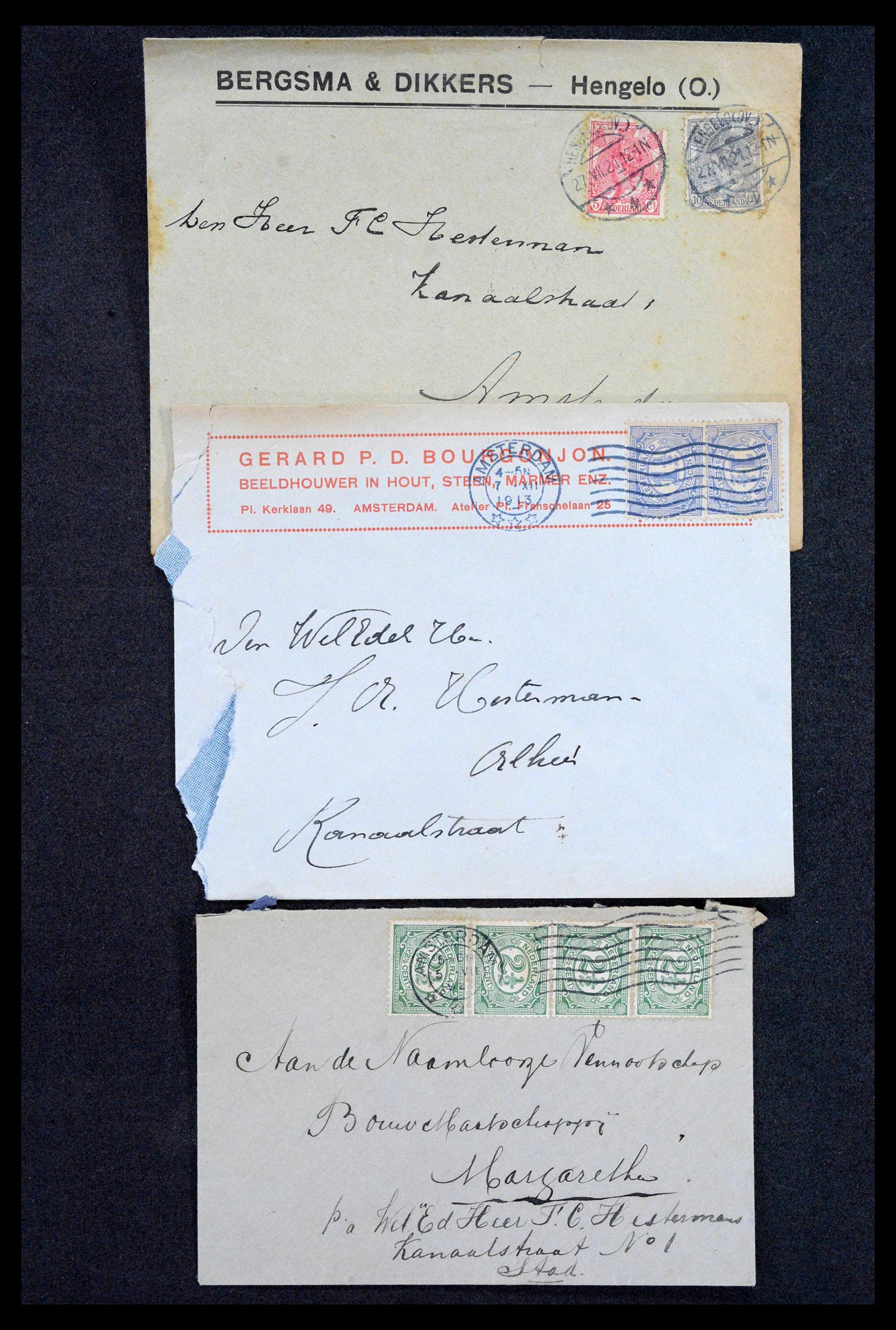 38779 0109 - Postzegelverzameling 38779 Nederland brieven 1872-1945.