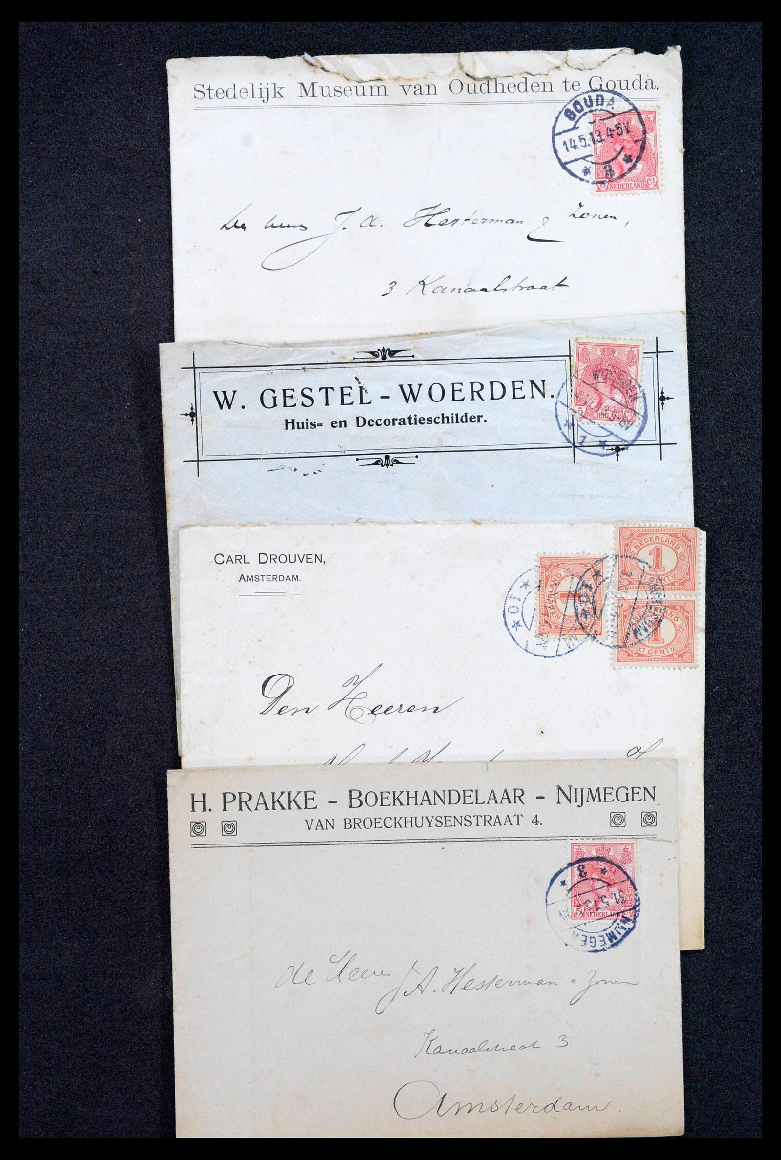 38779 0110 - Postzegelverzameling 38779 Nederland brieven 1872-1945.