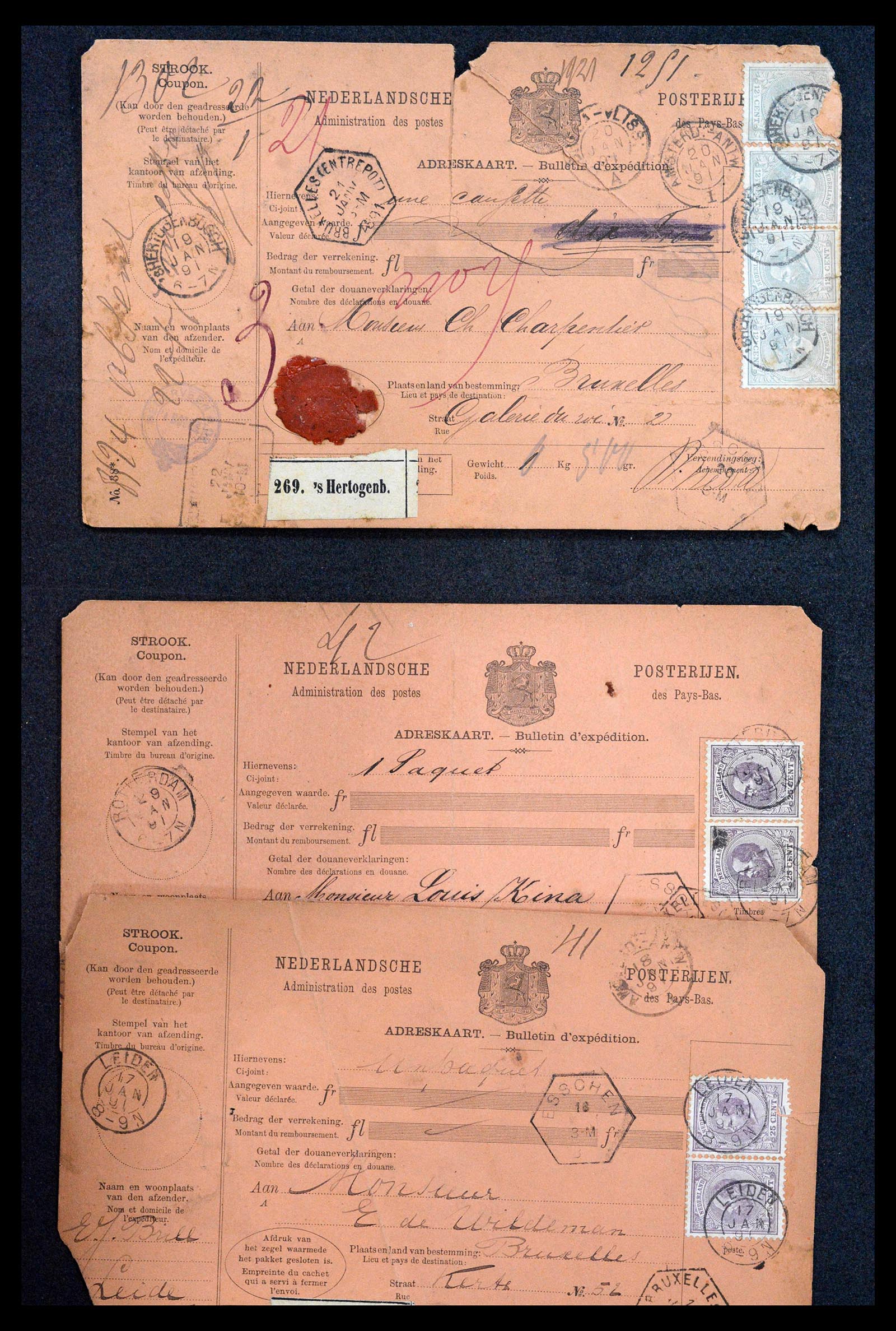 38779 0114 - Postzegelverzameling 38779 Nederland brieven 1872-1945.