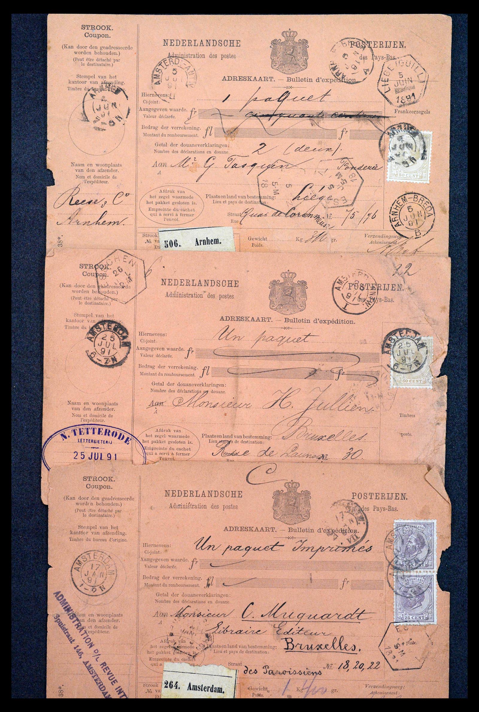 38779 0115 - Postzegelverzameling 38779 Nederland brieven 1872-1945.