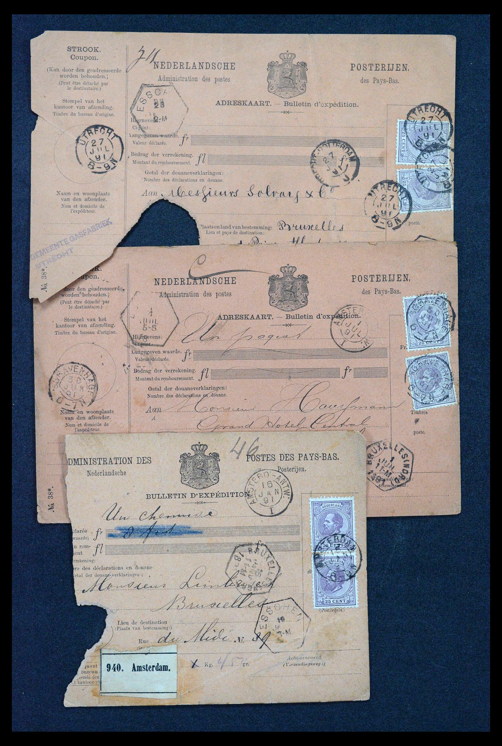 38779 0116 - Postzegelverzameling 38779 Nederland brieven 1872-1945.