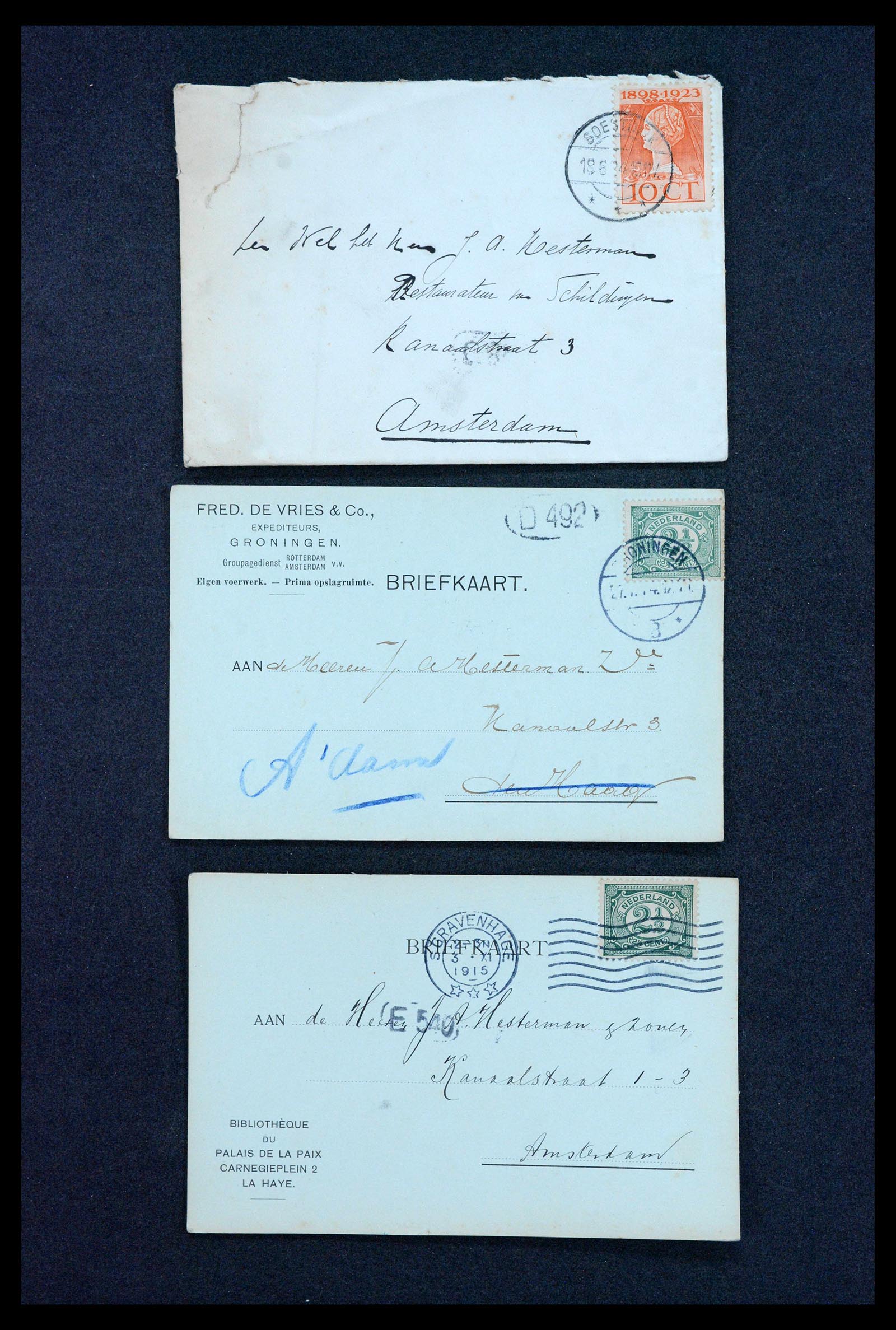 38779 0119 - Postzegelverzameling 38779 Nederland brieven 1872-1945.