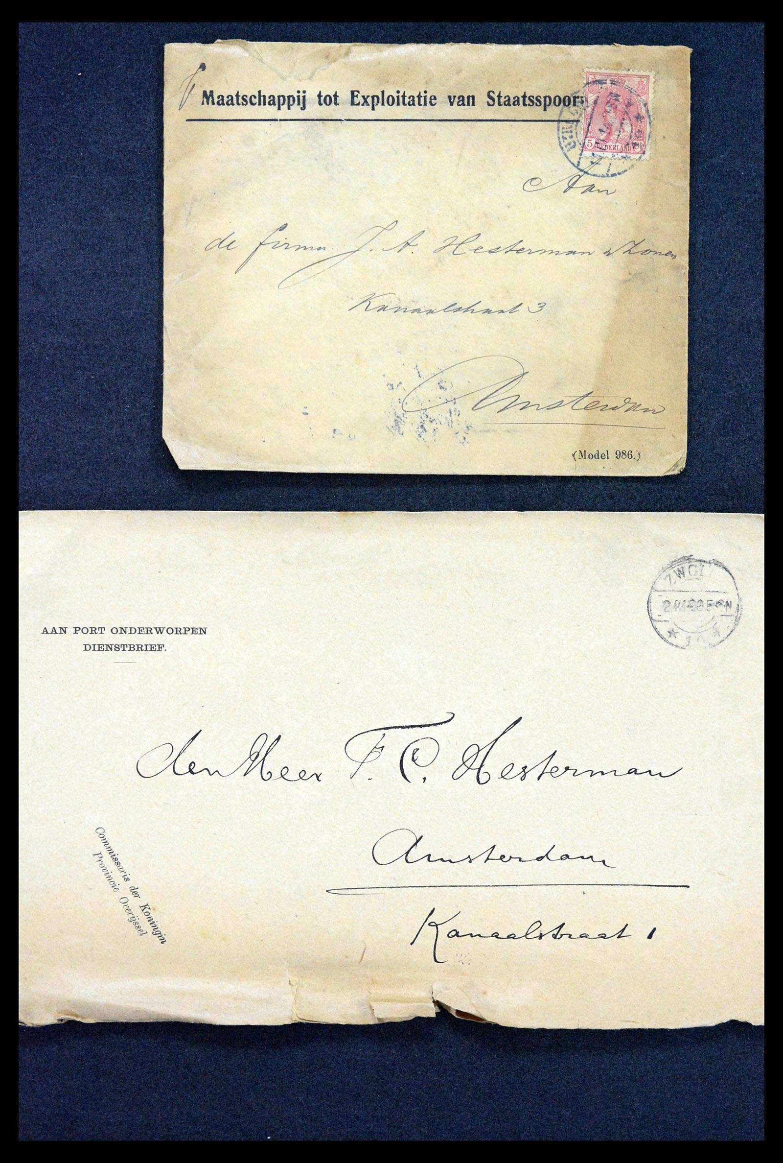 38779 0120 - Postzegelverzameling 38779 Nederland brieven 1872-1945.