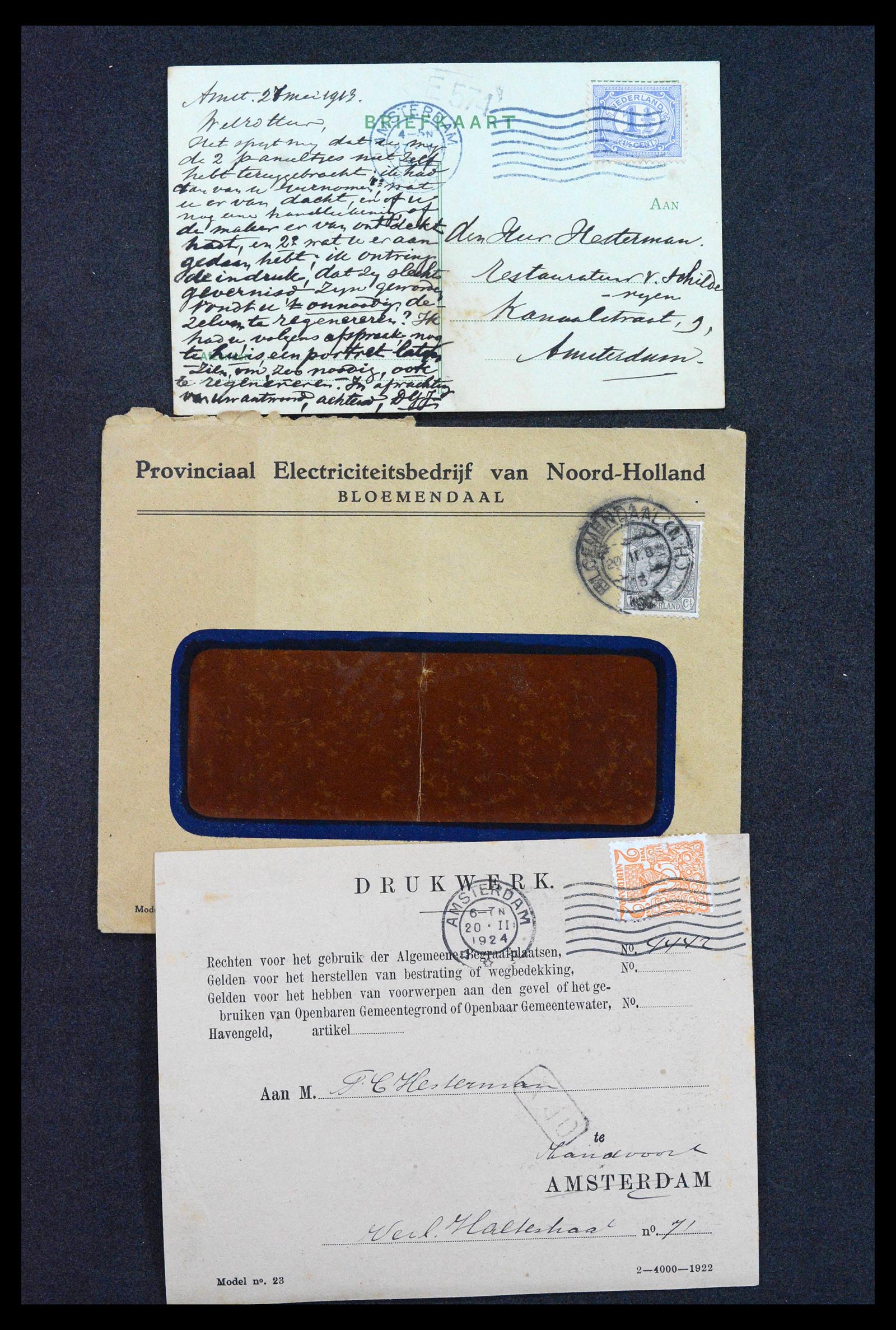 38779 0126 - Postzegelverzameling 38779 Nederland brieven 1872-1945.