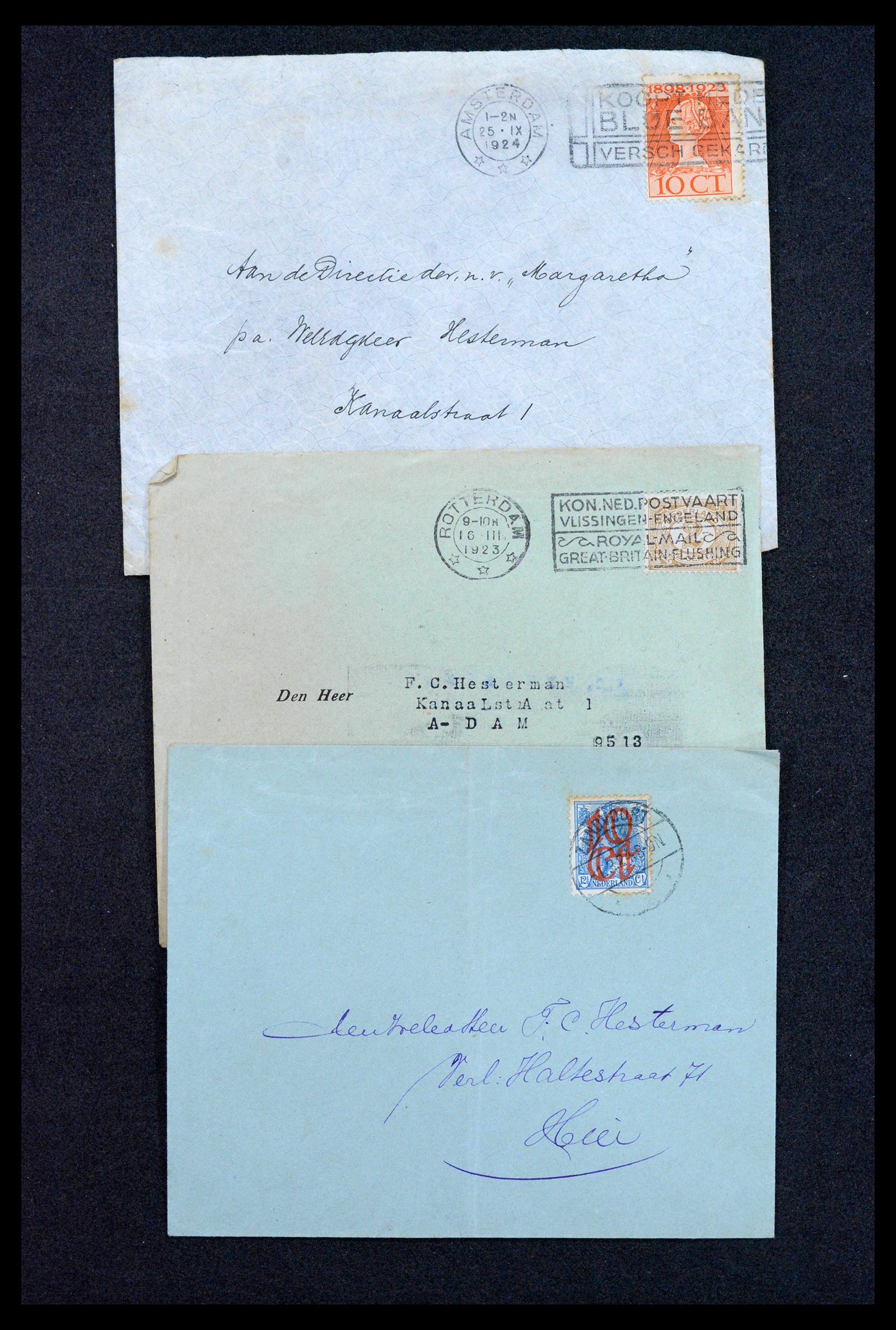 38779 0127 - Postzegelverzameling 38779 Nederland brieven 1872-1945.