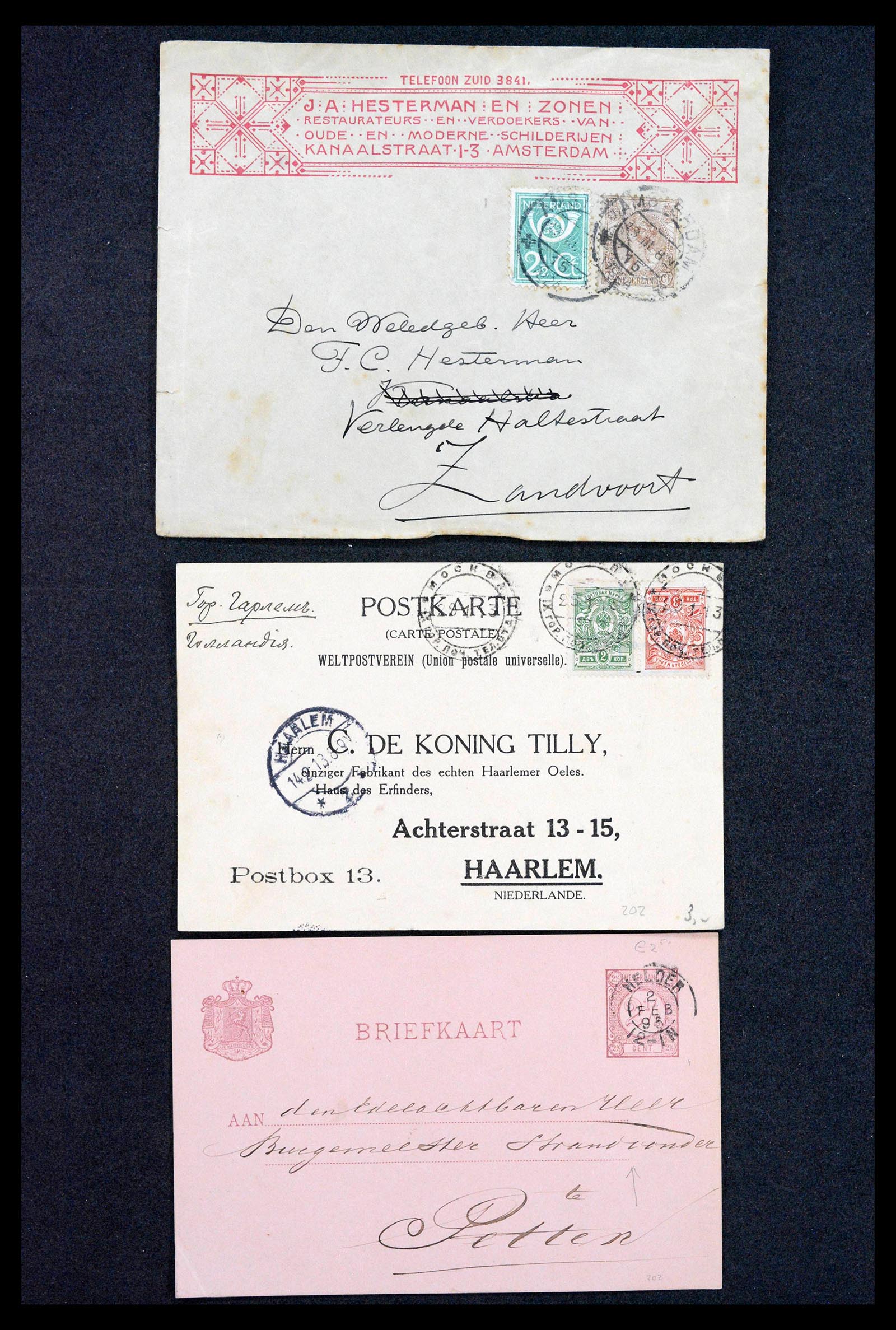 38779 0131 - Postzegelverzameling 38779 Nederland brieven 1872-1945.