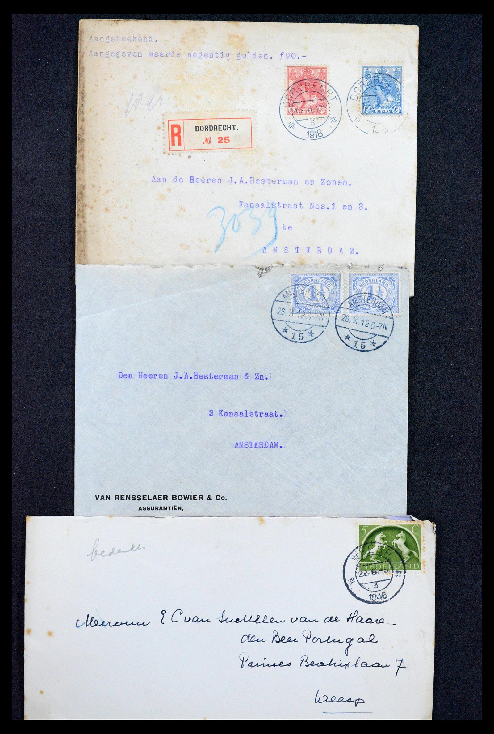 38779 0133 - Postzegelverzameling 38779 Nederland brieven 1872-1945.