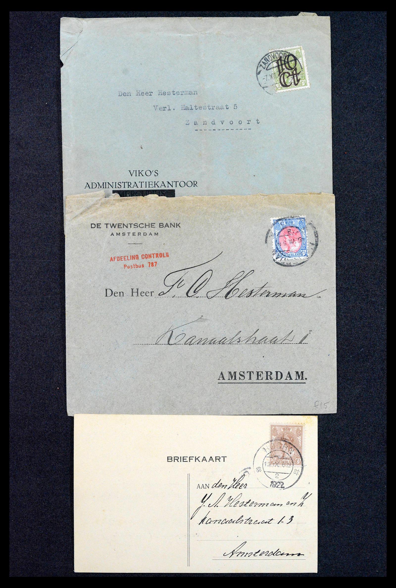 38779 0134 - Postzegelverzameling 38779 Nederland brieven 1872-1945.