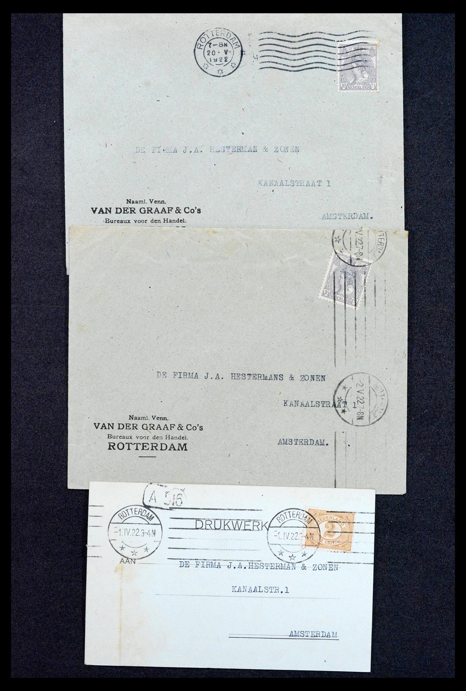 38779 0135 - Postzegelverzameling 38779 Nederland brieven 1872-1945.