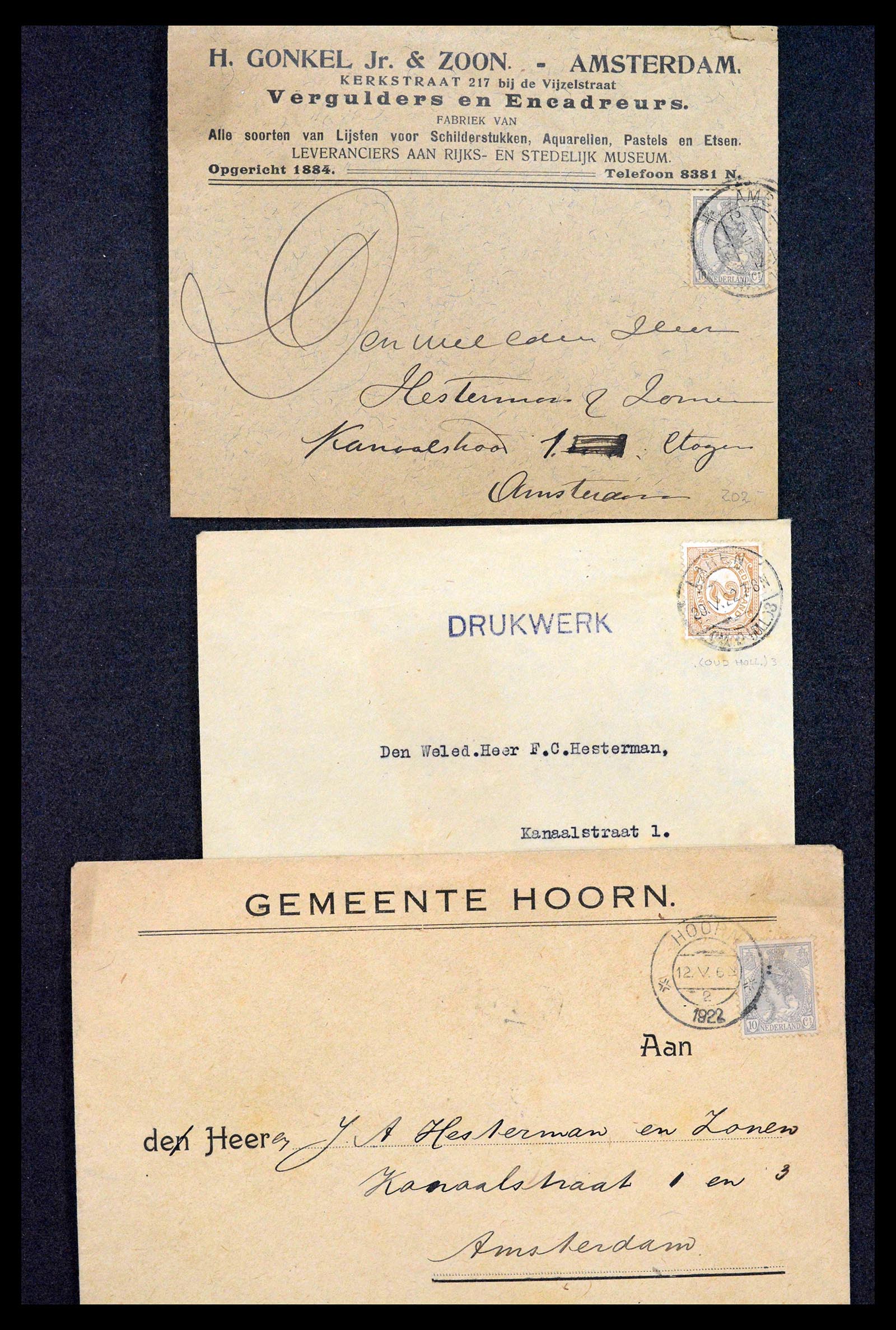 38779 0137 - Postzegelverzameling 38779 Nederland brieven 1872-1945.
