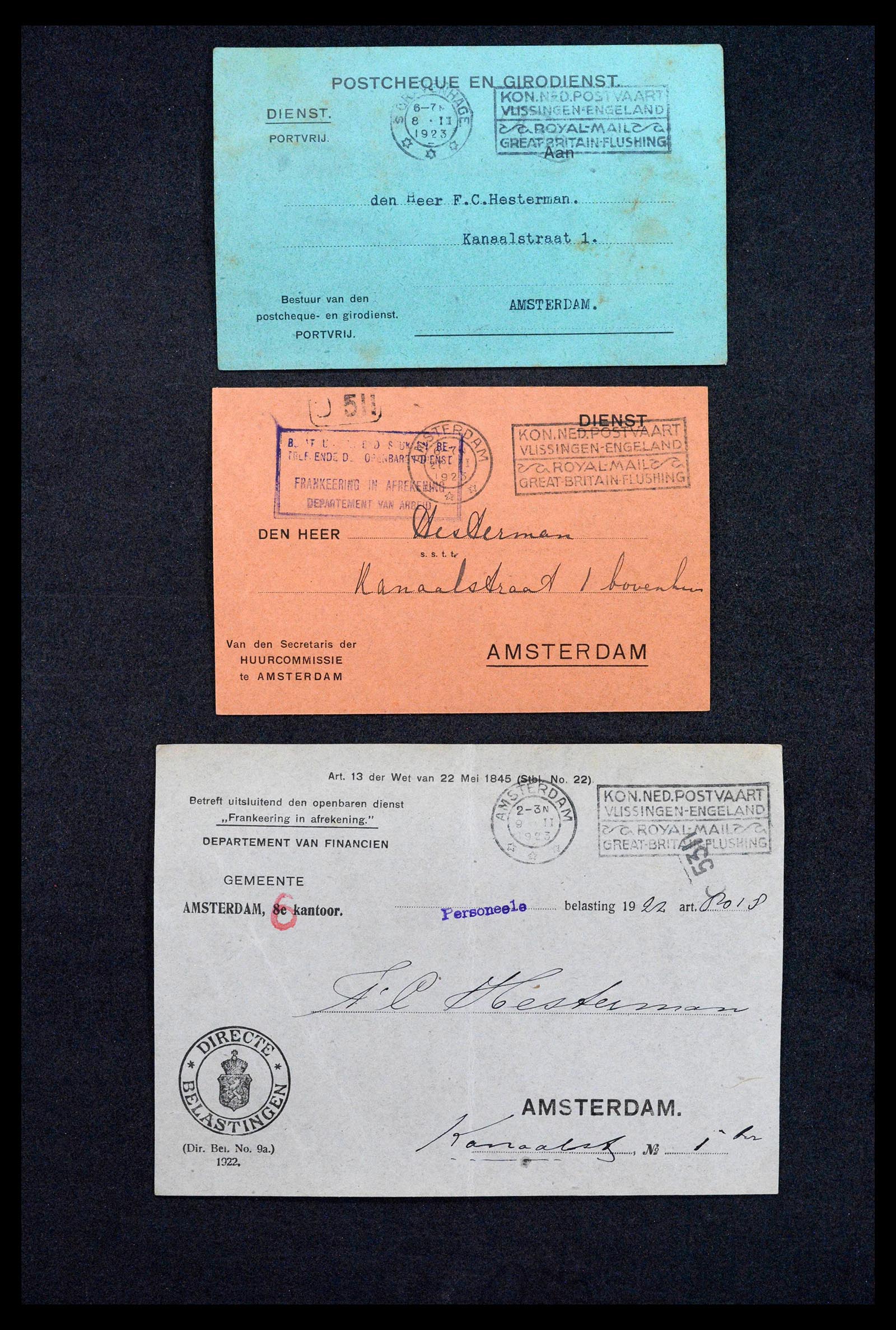 38779 0166 - Postzegelverzameling 38779 Nederland brieven 1872-1945.