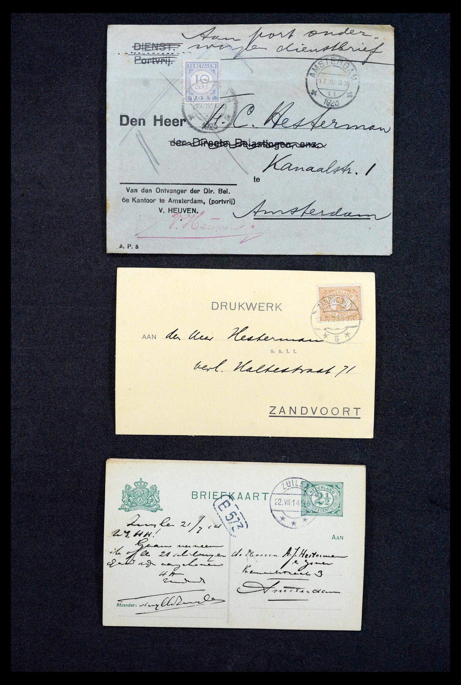 38779 0167 - Postzegelverzameling 38779 Nederland brieven 1872-1945.