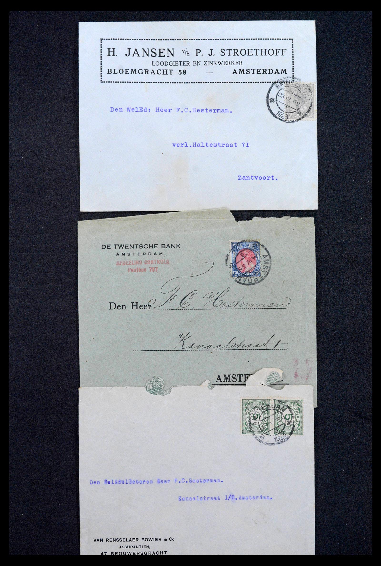 38779 0169 - Postzegelverzameling 38779 Nederland brieven 1872-1945.