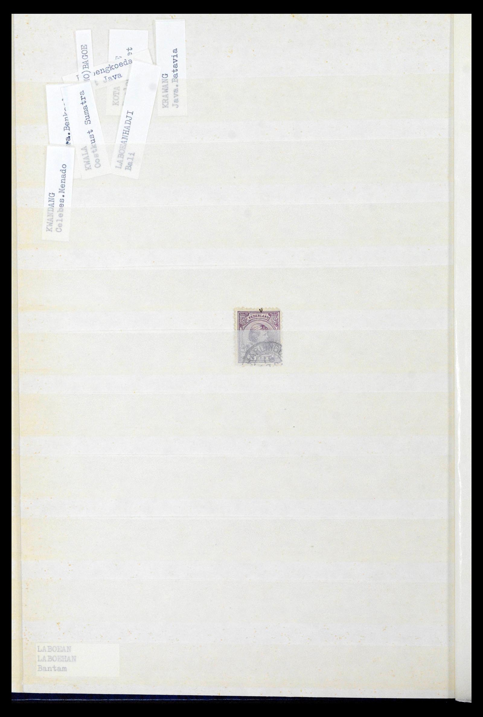 38784 0044 - Postzegelverzameling 38784 Nederlands Indië langstempels.