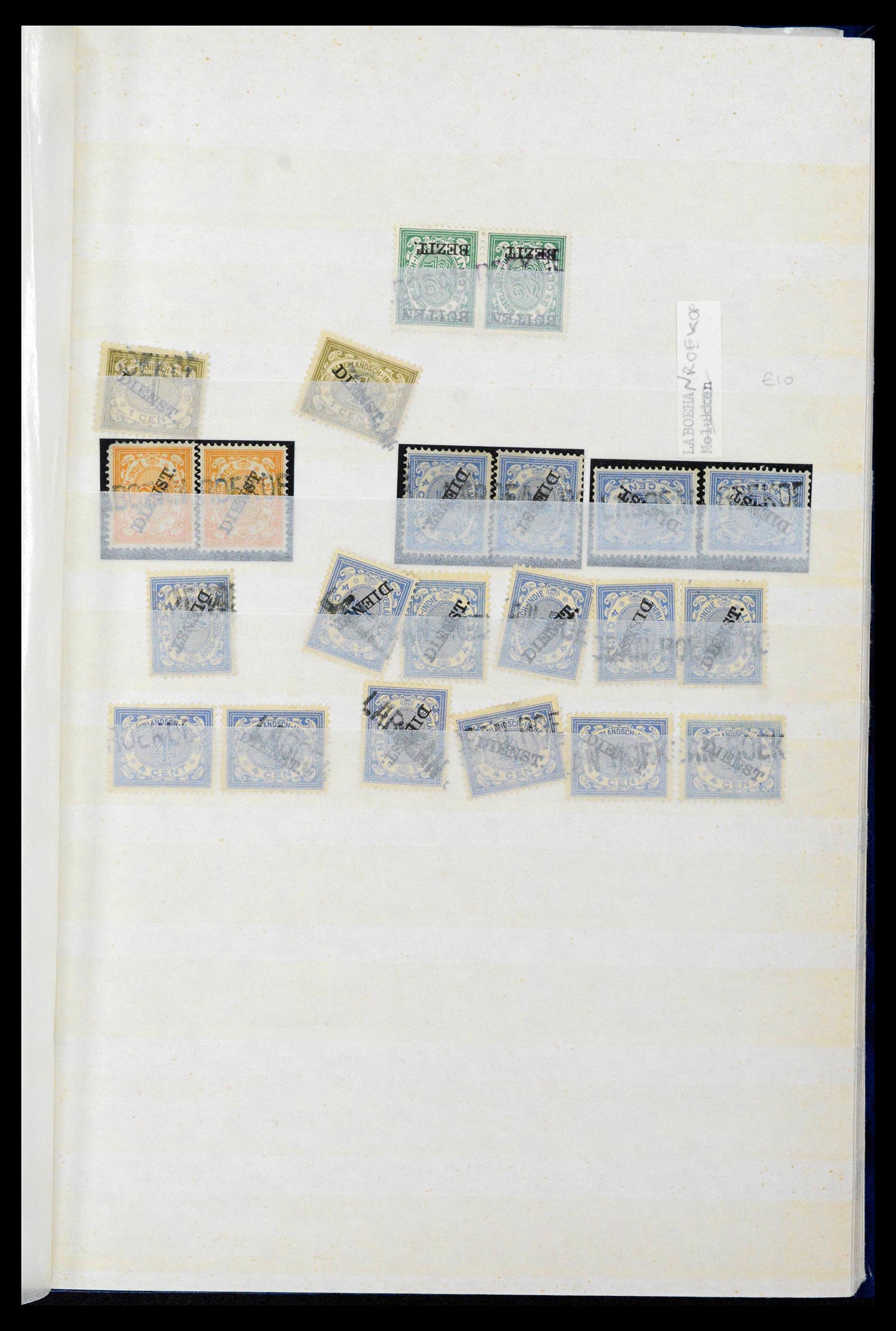 38784 0045 - Postzegelverzameling 38784 Nederlands Indië langstempels.