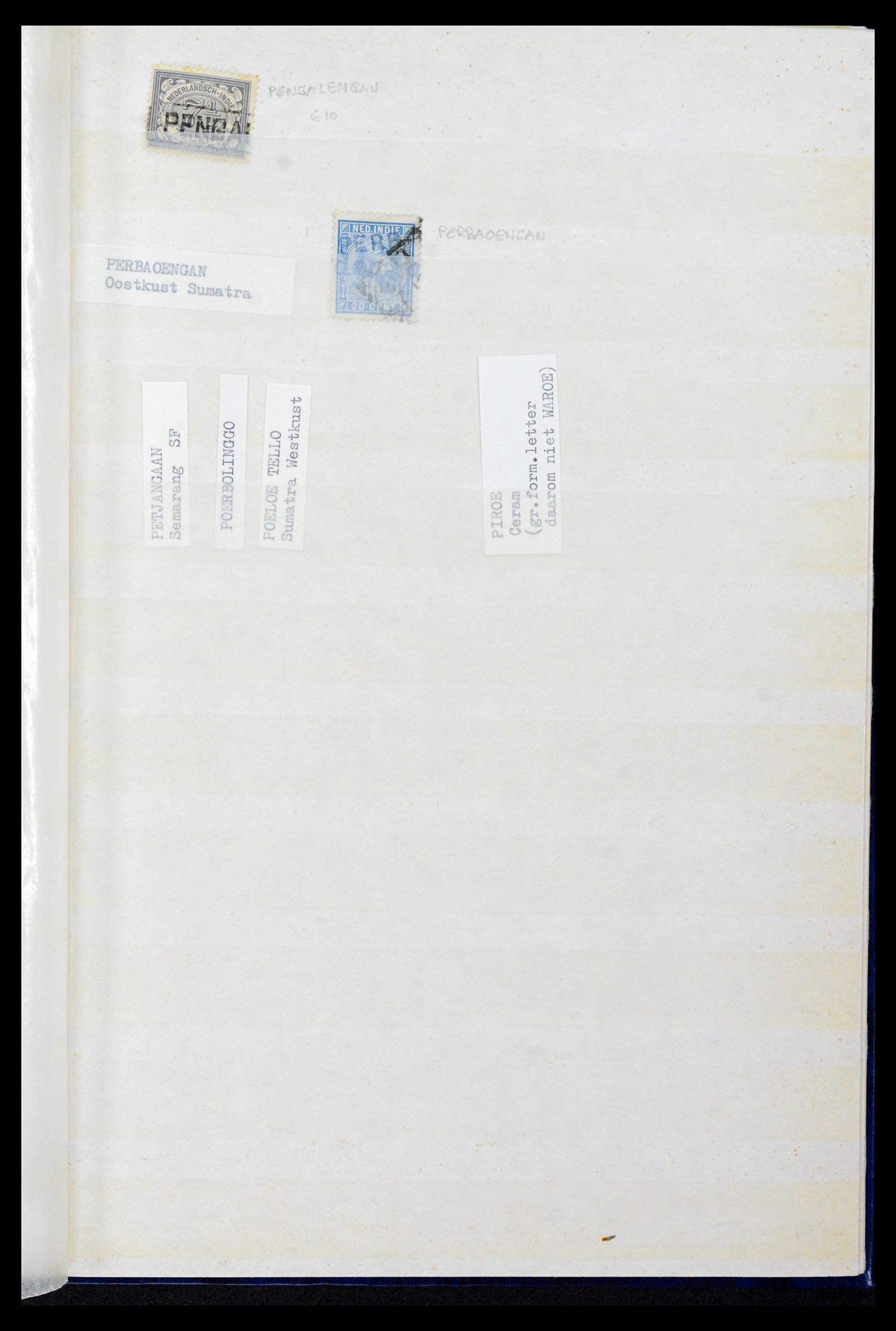 38784 0053 - Postzegelverzameling 38784 Nederlands Indië langstempels.