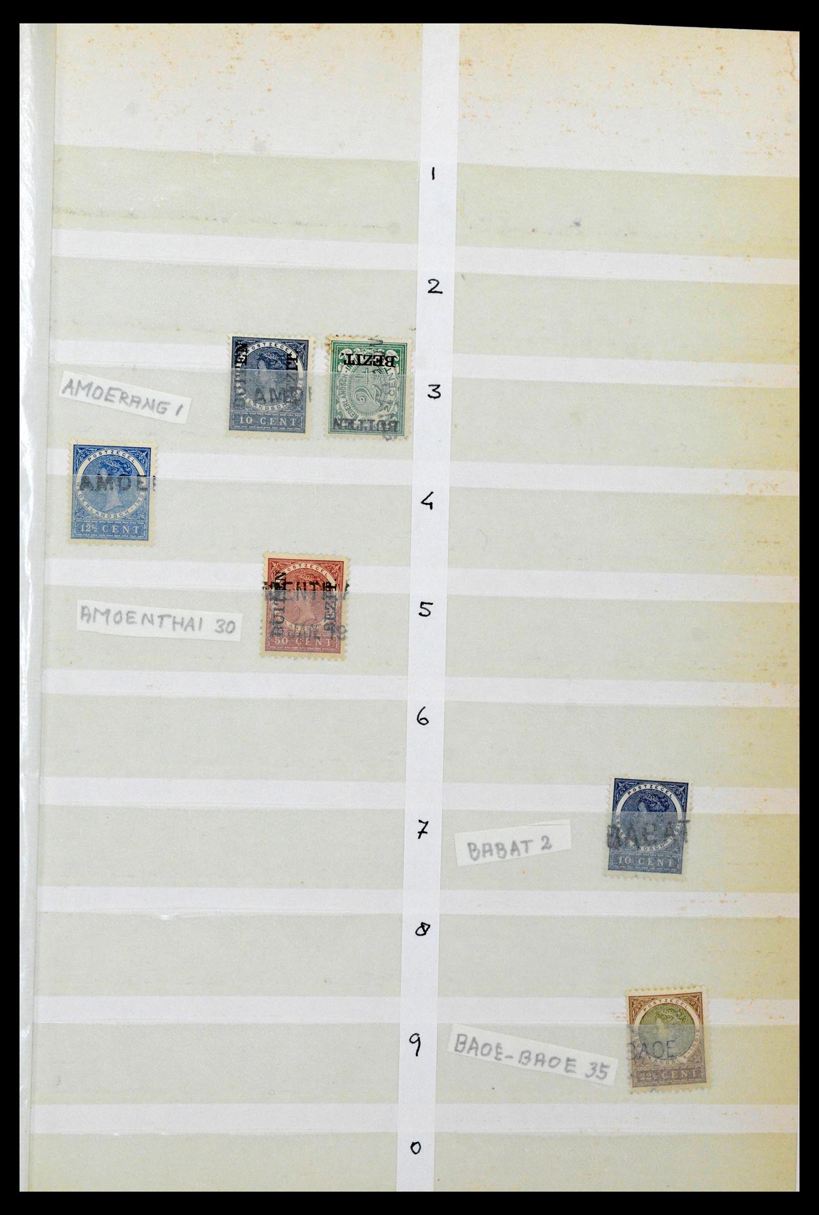38784 0066 - Postzegelverzameling 38784 Nederlands Indië langstempels.