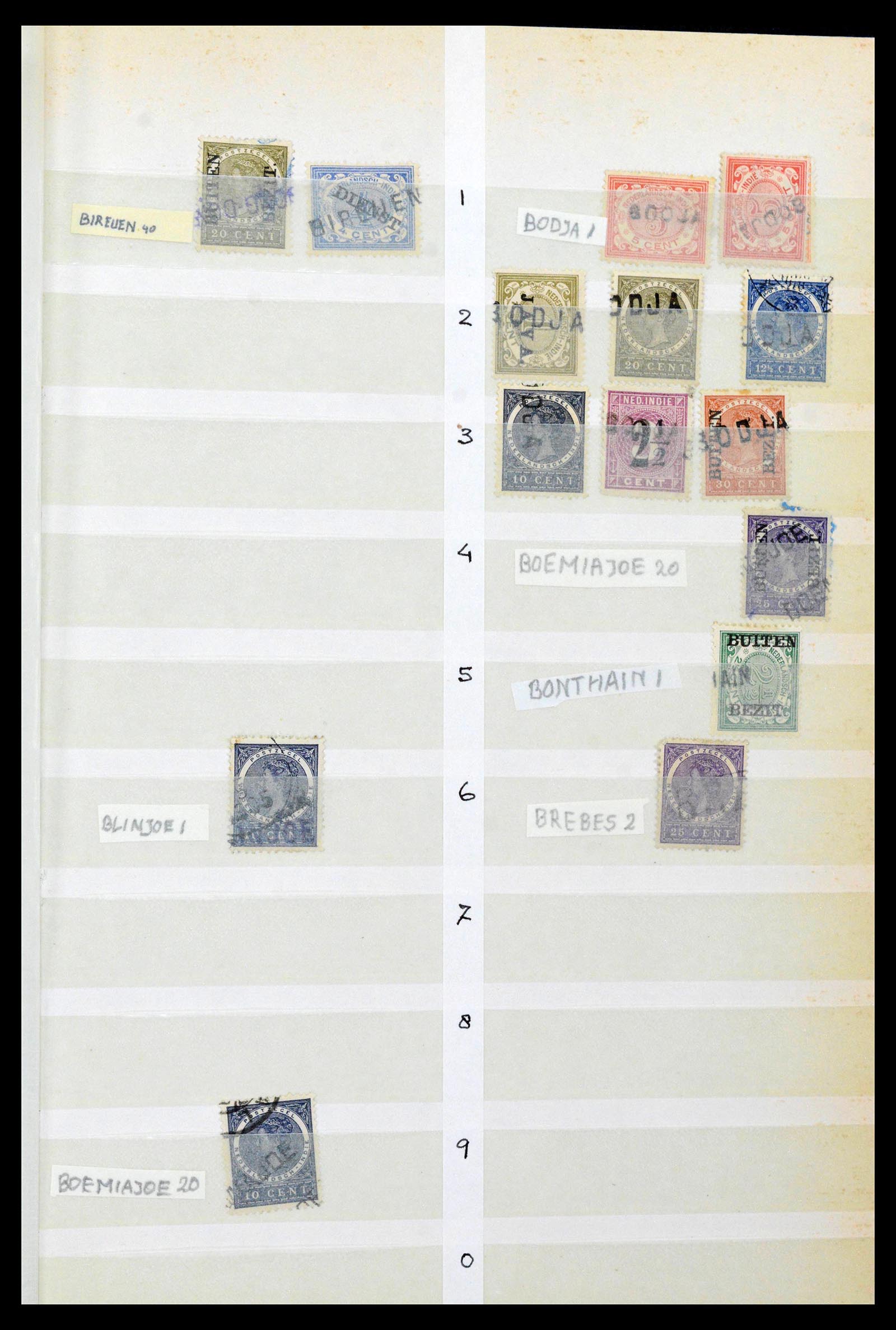 38784 0068 - Postzegelverzameling 38784 Nederlands Indië langstempels.
