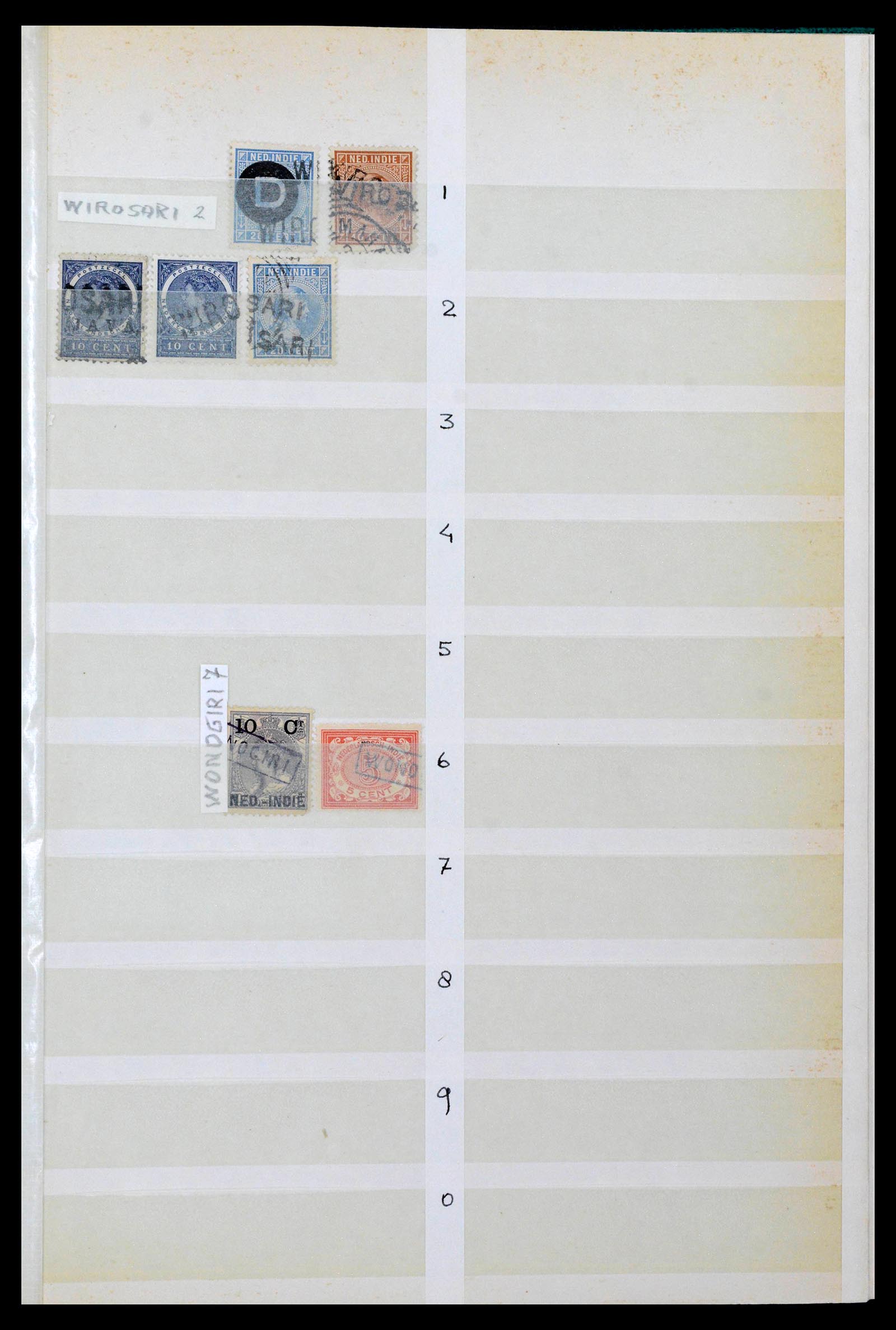 38784 0091 - Postzegelverzameling 38784 Nederlands Indië langstempels.