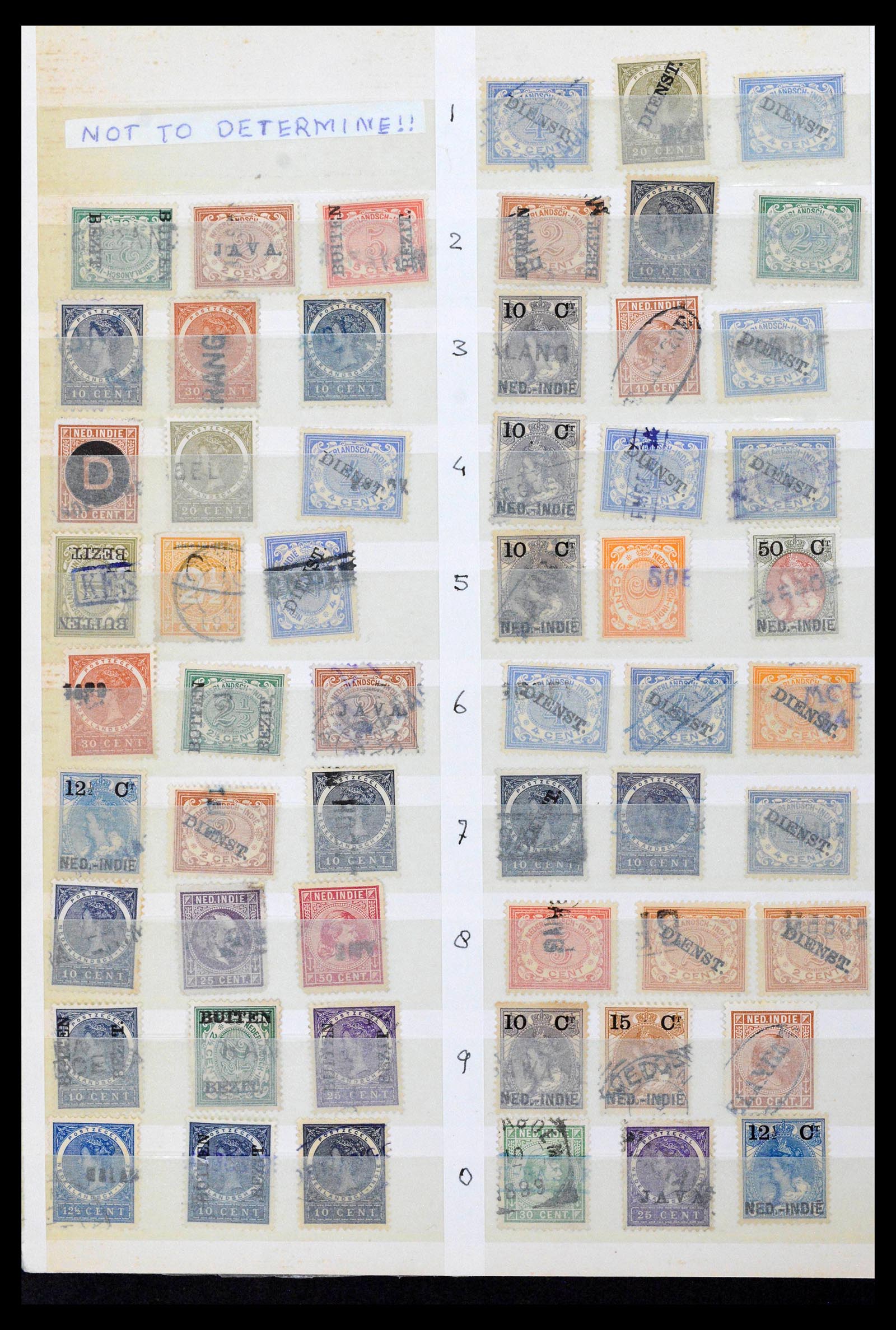 38784 0094 - Postzegelverzameling 38784 Nederlands Indië langstempels.
