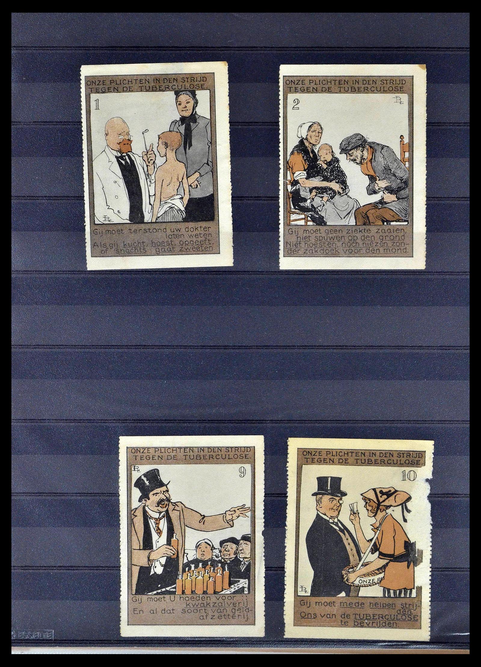 38786 0021 - Postzegelverzameling 38786 Nederland tuberculose 1906-2006.