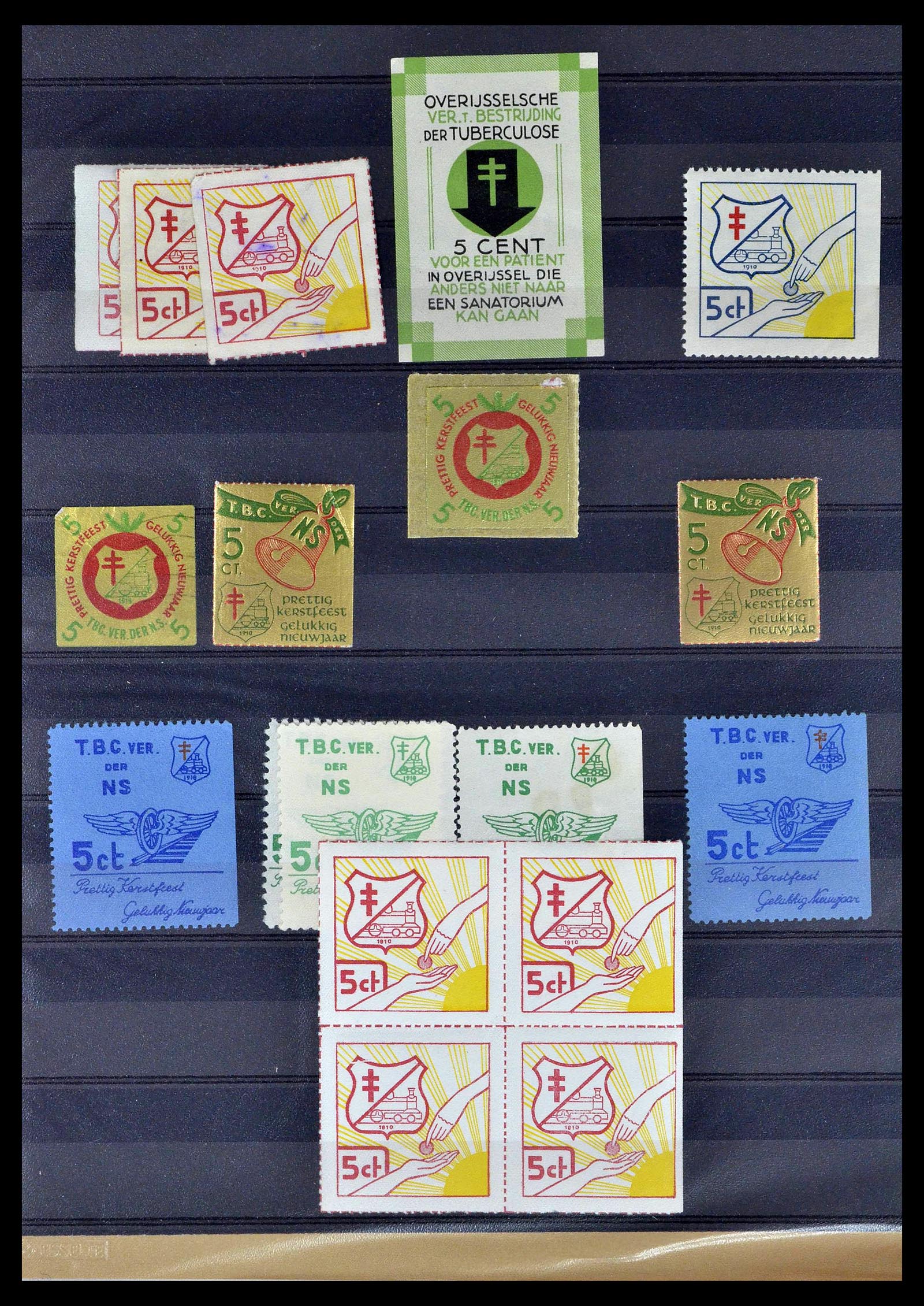 38786 0022 - Postzegelverzameling 38786 Nederland tuberculose 1906-2006.